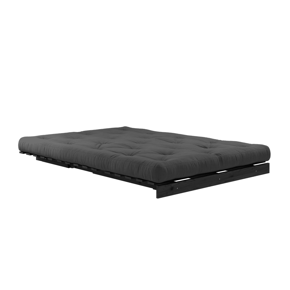Karup Design ROOTS NOIR LAQUÉ 140X200 W. ROOTS MATELAS GRIS FONCÉ