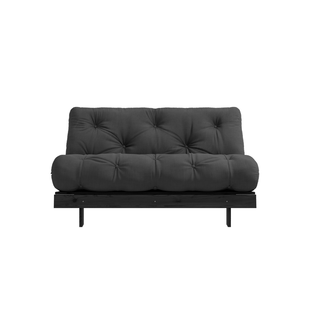 Karup Design ROOTS NOIR LAQUÉ 140X200 W. ROOTS MATELAS GRIS FONCÉ