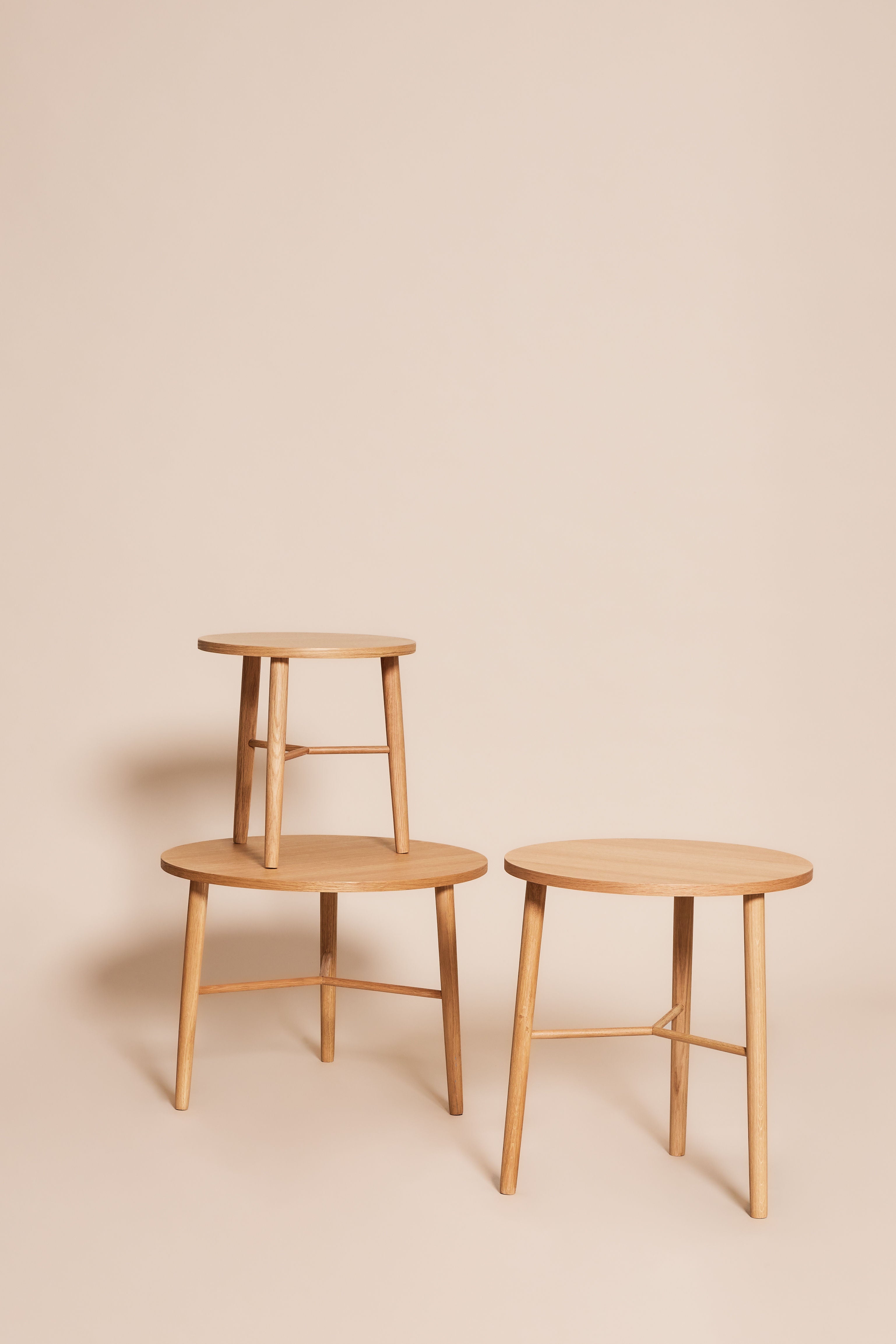 Hübsch Tripple Tafels Naturel (set van 3)