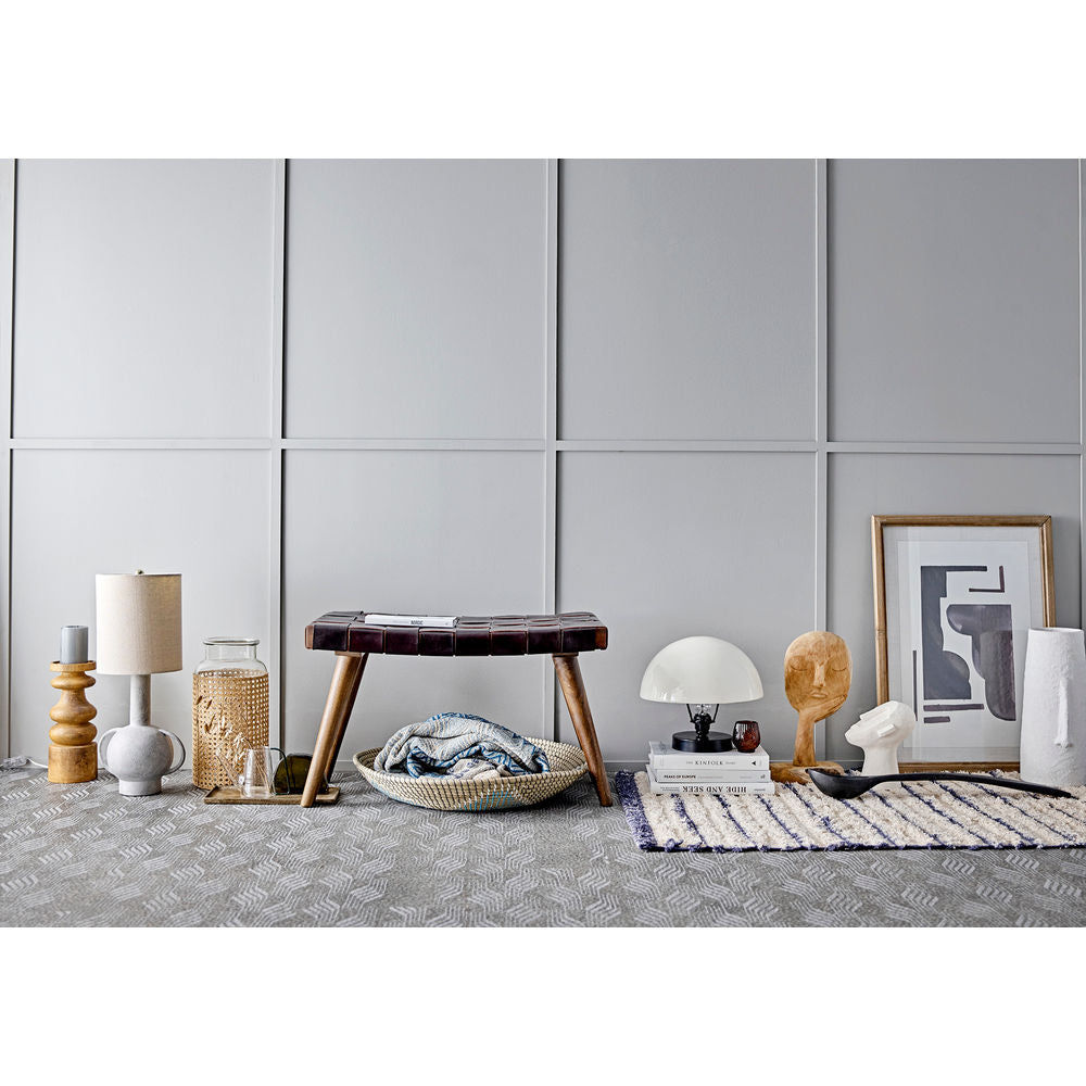 Bloomingville Sanga Dienblad met Votief, Blauw, Glas
