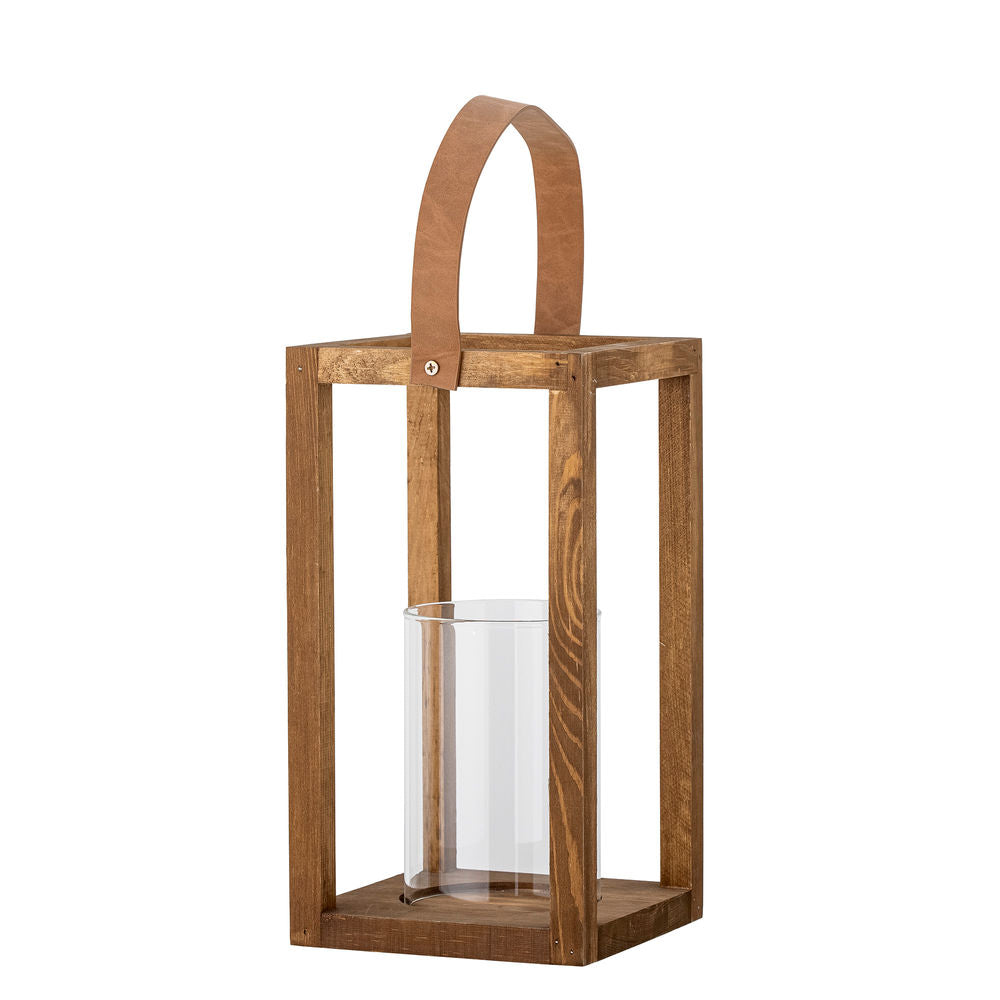Bloomingville Lanterne Lyra avec/en verre, nature, pin