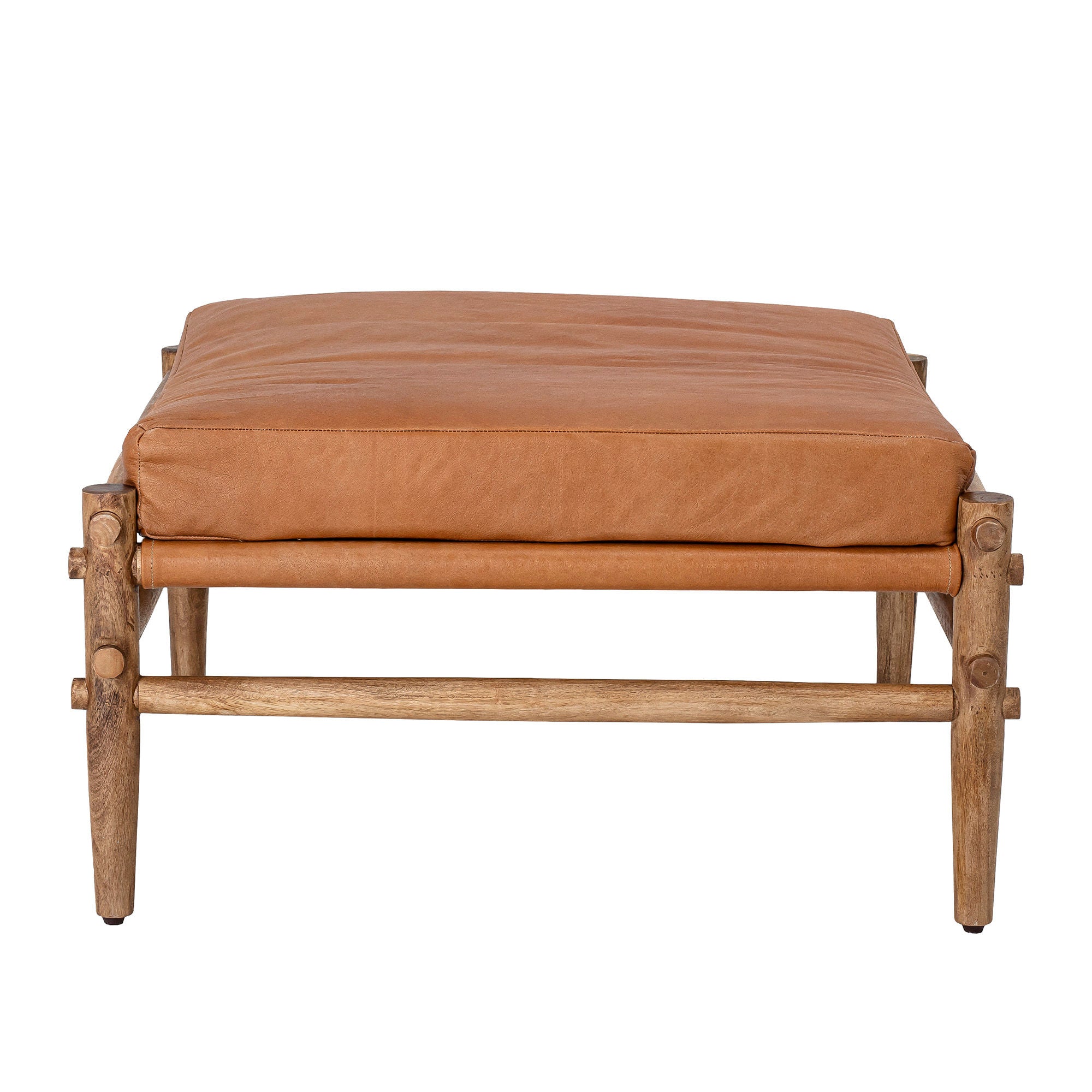Bloomingville, Tabouret Aysia, Naturel, Cuir