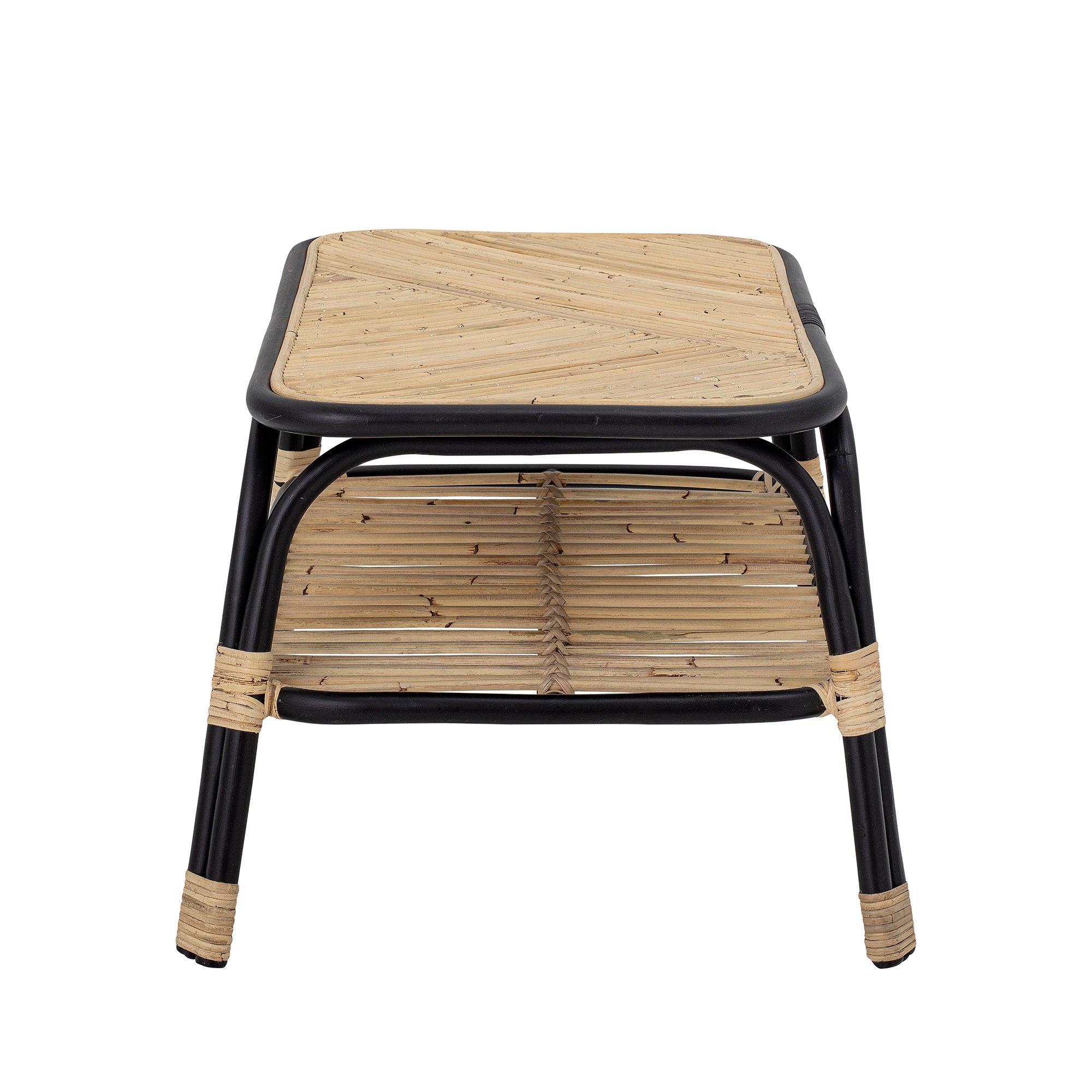 Blooming ville Loue Beistell tisch, Schwarz, Rattan