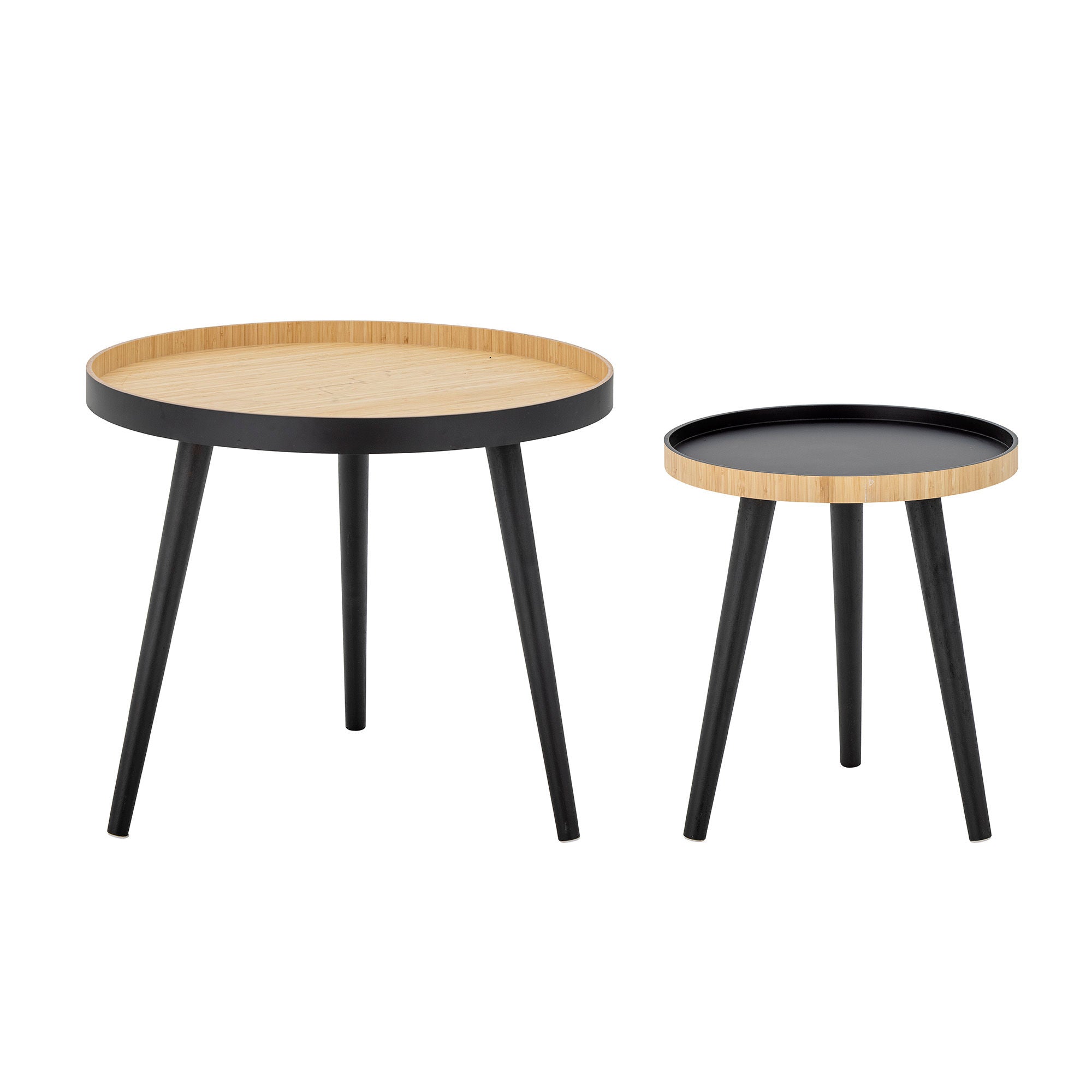 Bloomingville Table basse Cappuccino, Noir, Bambou