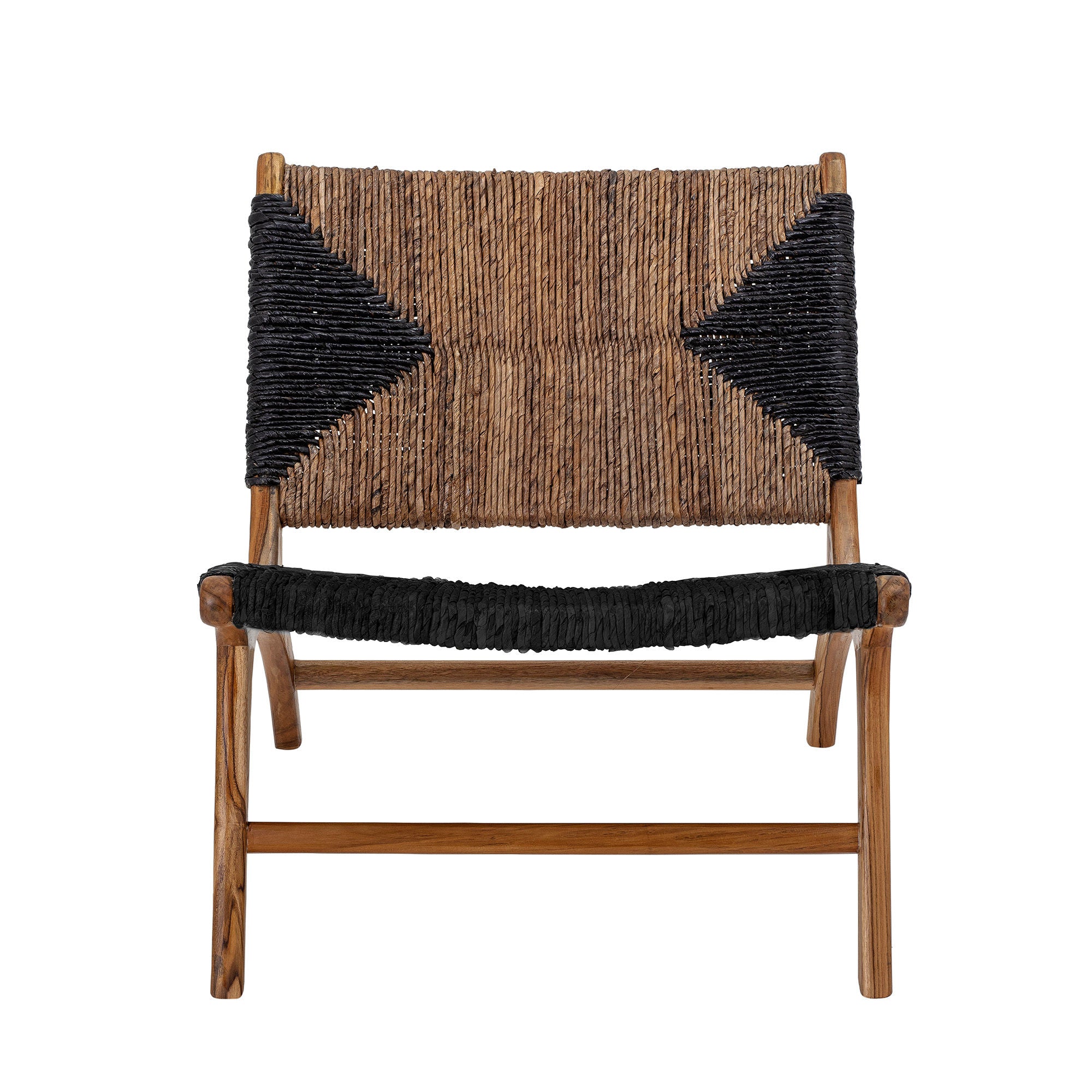 Creative Collection Fauteuil Grant, Noir, Bois de teck