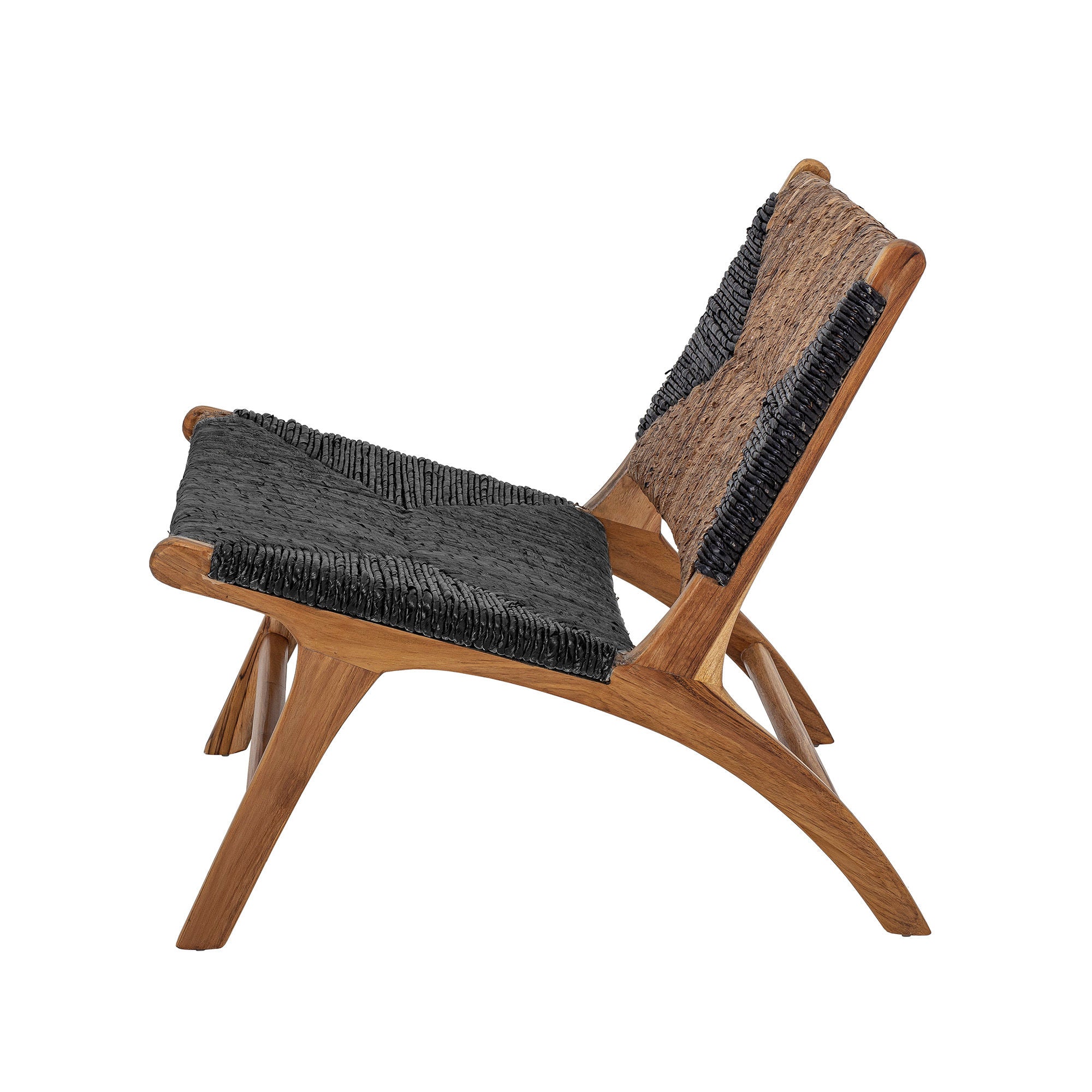 Creative Collection Fauteuil Grant, Noir, Bois de teck
