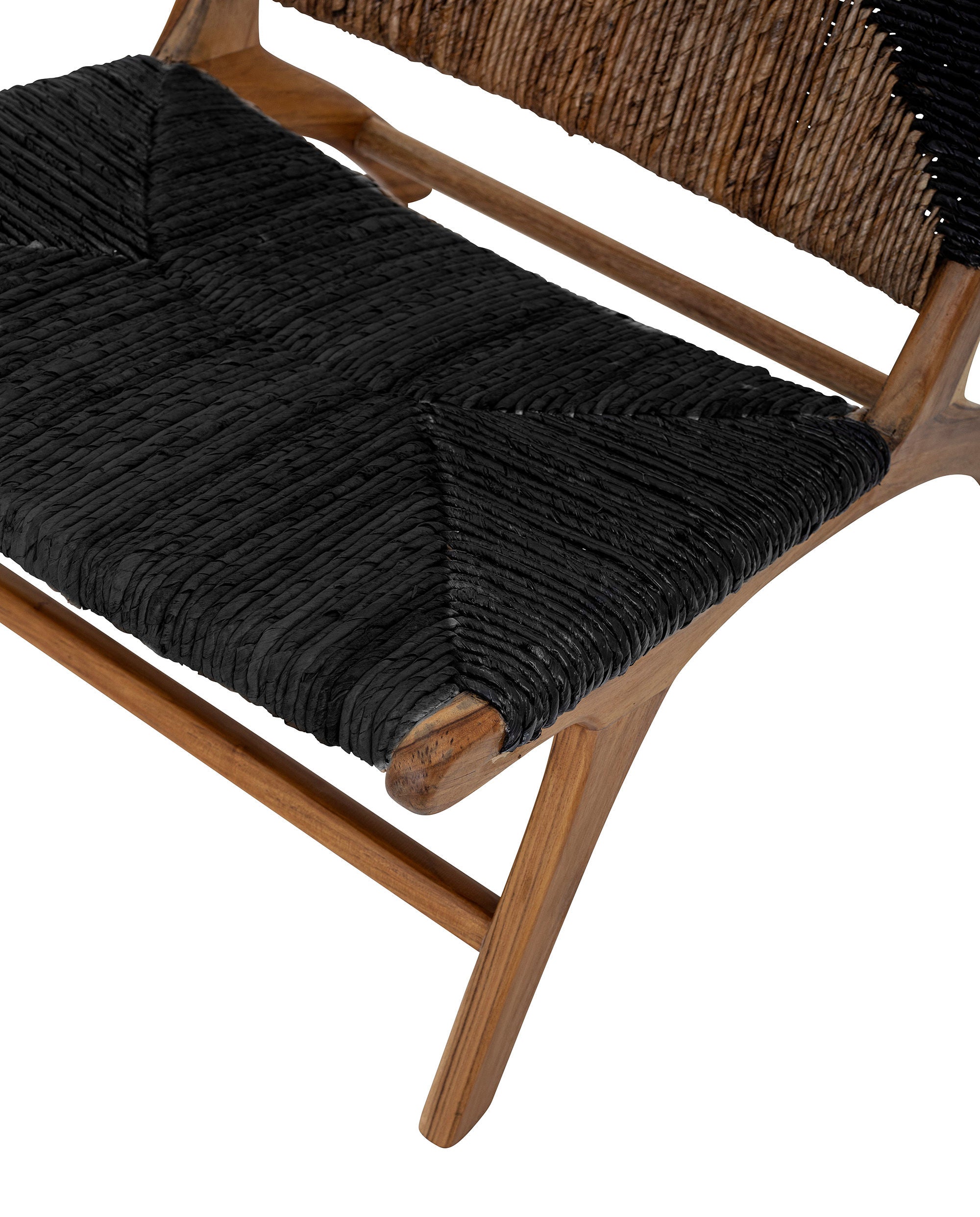Creative Collection Fauteuil Grant, Noir, Bois de teck