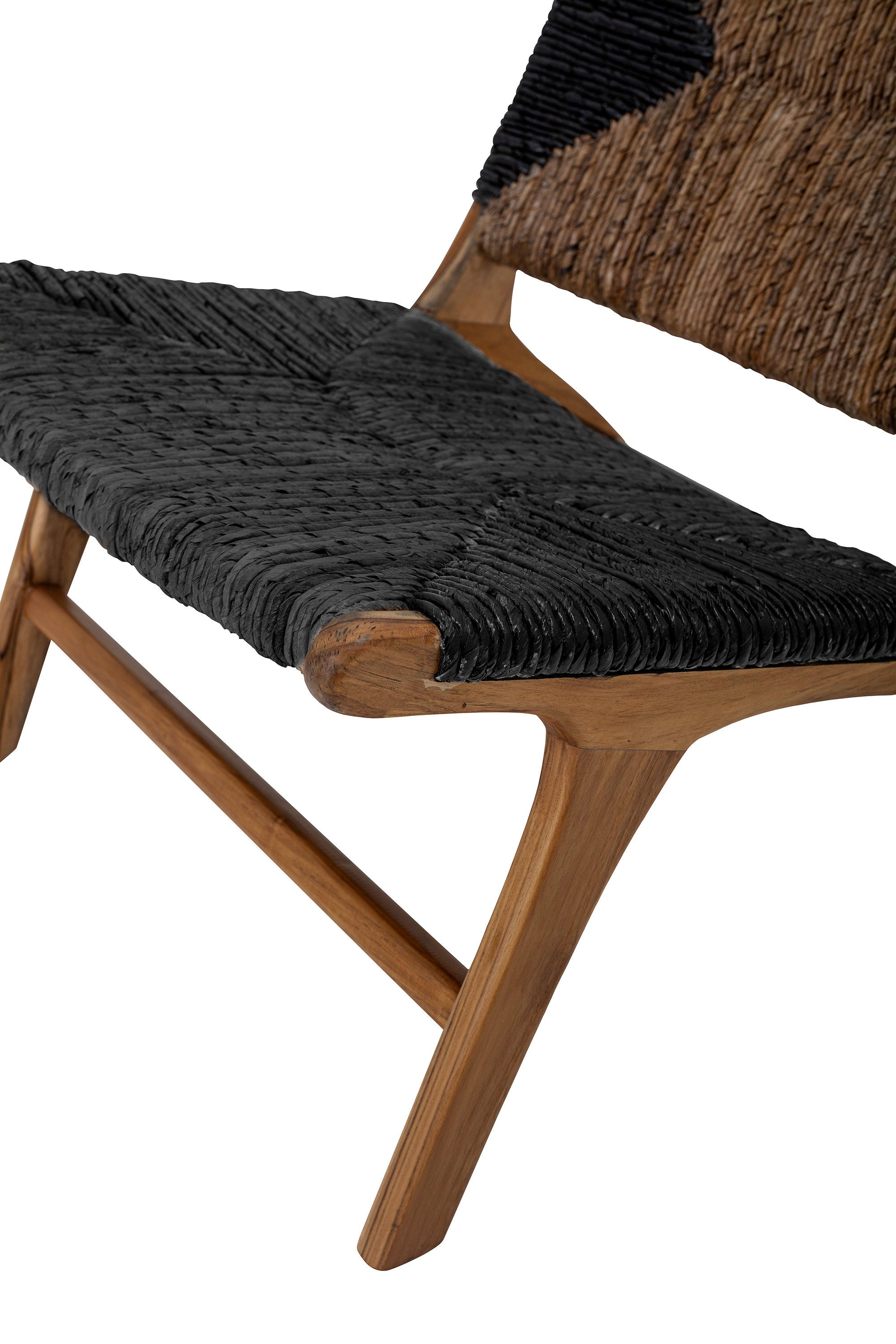 Creative Collection Fauteuil Grant, Noir, Bois de teck