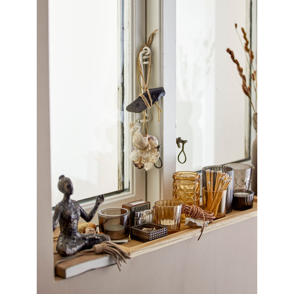 Bloomingville Sanga Dienblad met Votief, Bruin, Glas