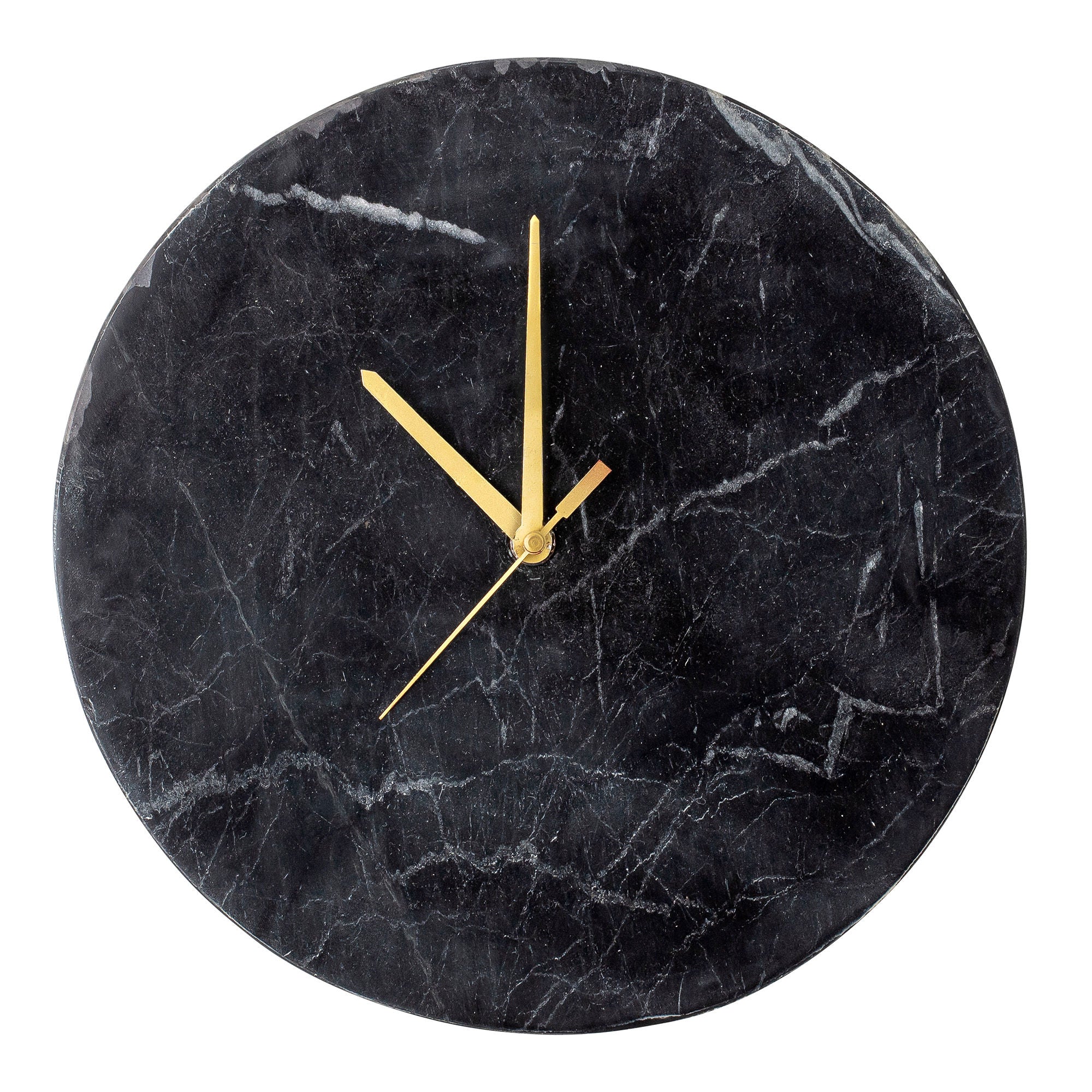 Bloomingville Horloge murale Jamin, Noir, Marbre