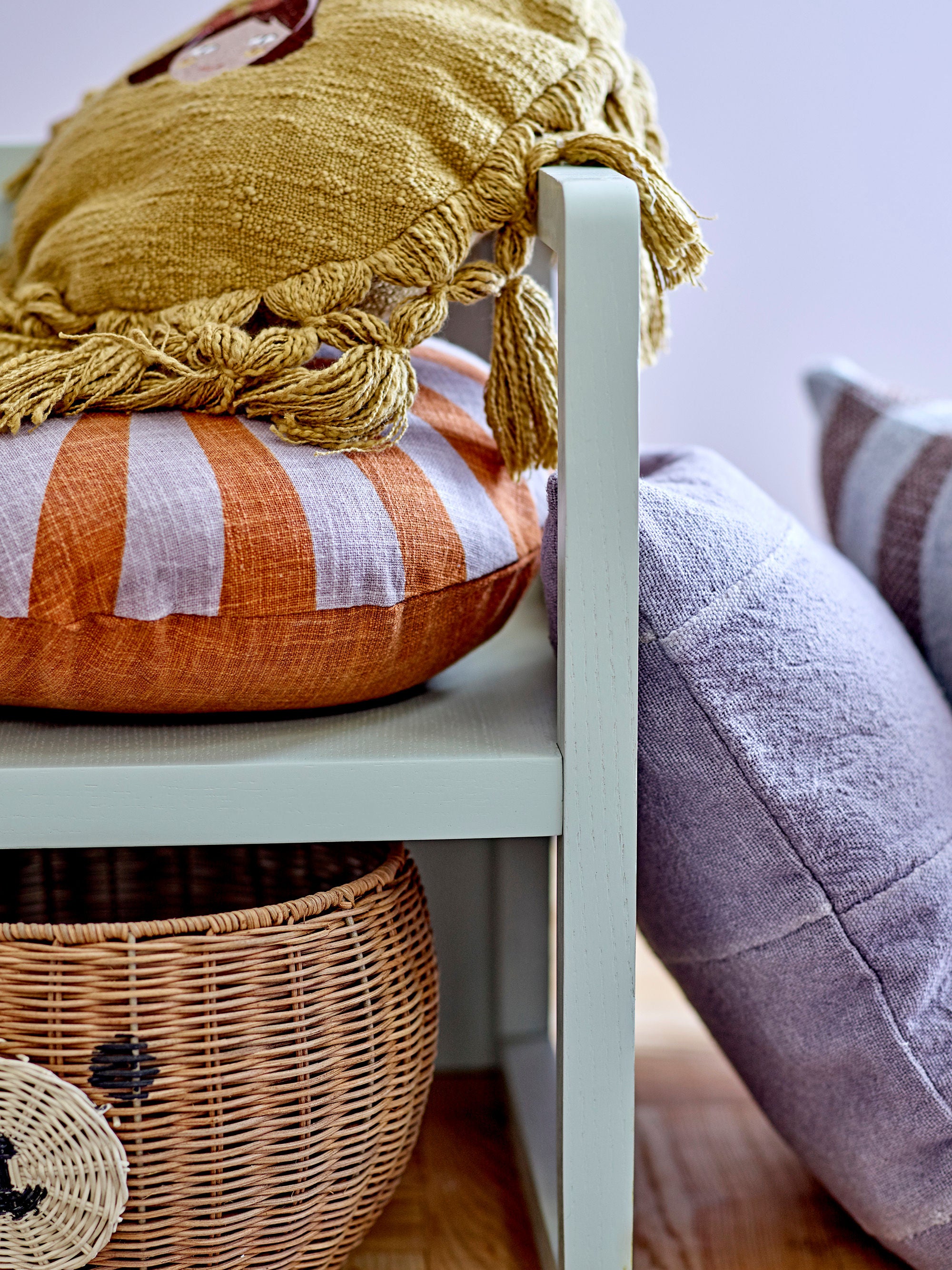 Bloomingville Silla Multiusos MINI Nan, Verde, Roble