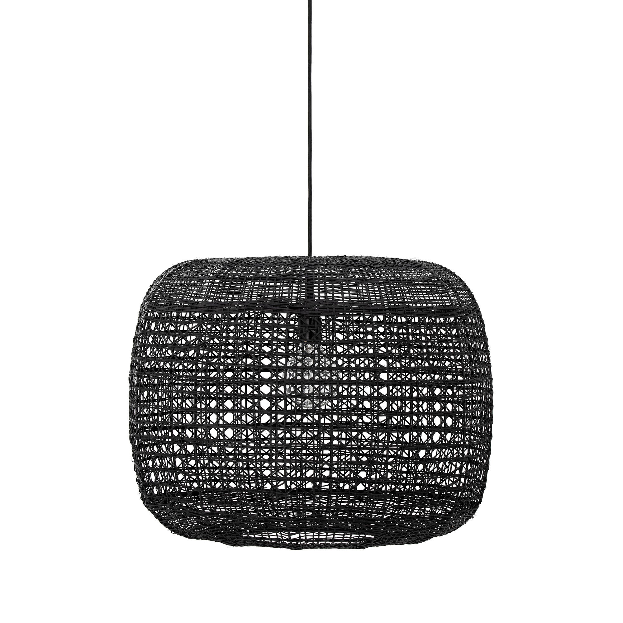 Kreative Kollektion Marla Pendel lampe, Schwarz, Reed