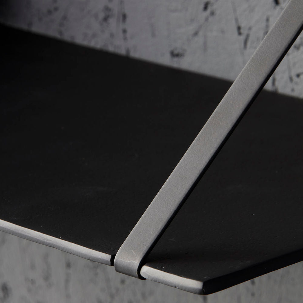 House Doctor Étagère avec pendentif en fer, Lemmy, Noir