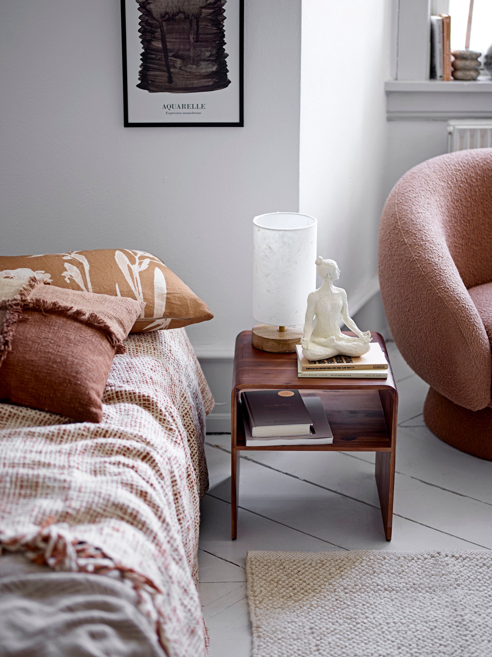 Bloomingville Coussin Gija, Marron, Coton