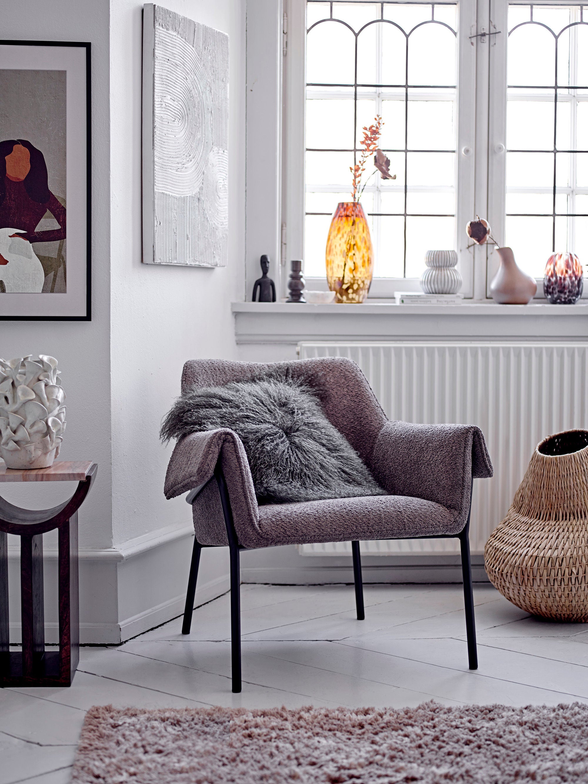 Bloomingville Edea Vloerkleed, Bruin, Katoen