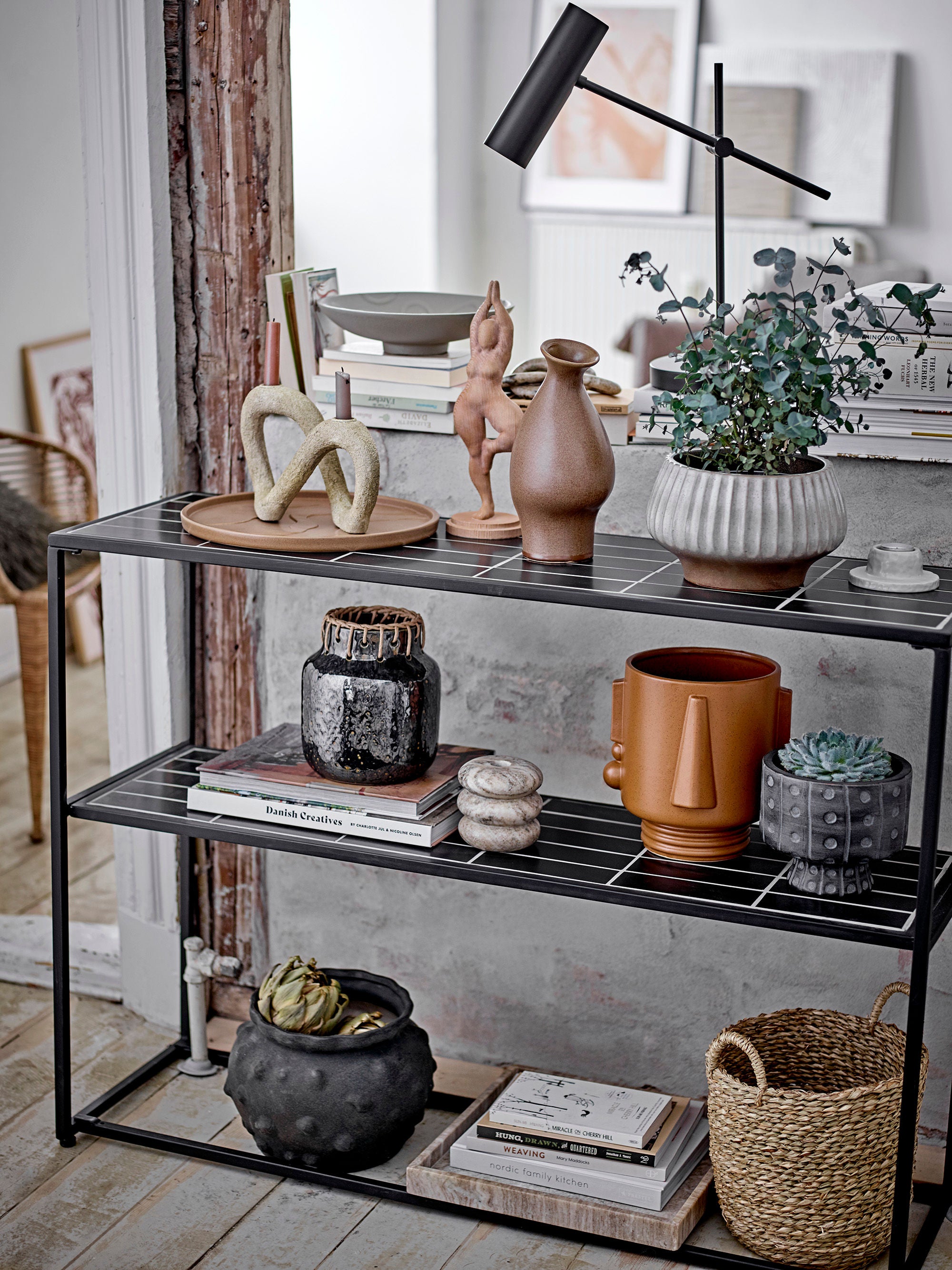 Bloomingville, table console june, Noir, Stone