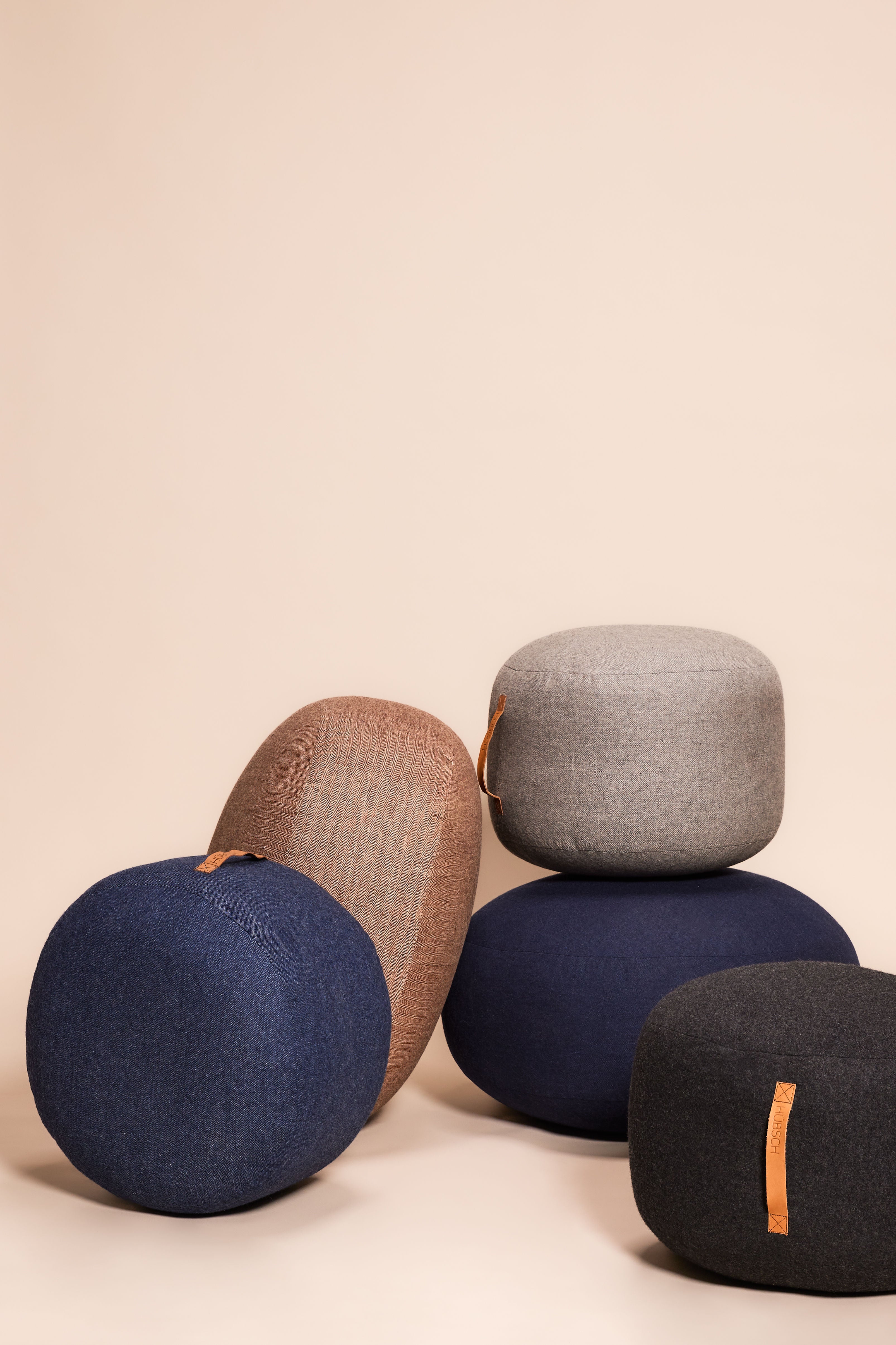 Hübsch Mochi Poef Ø50 Bleu