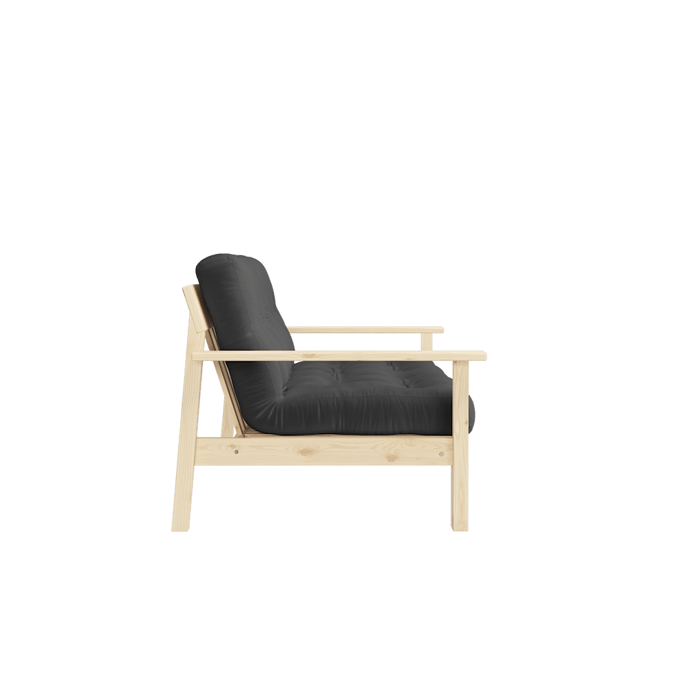 Diseñador UNWIND CLEAR LACQUERED W. COLCHÓN MIXTO 5 CAPAS GRIS OSCURO