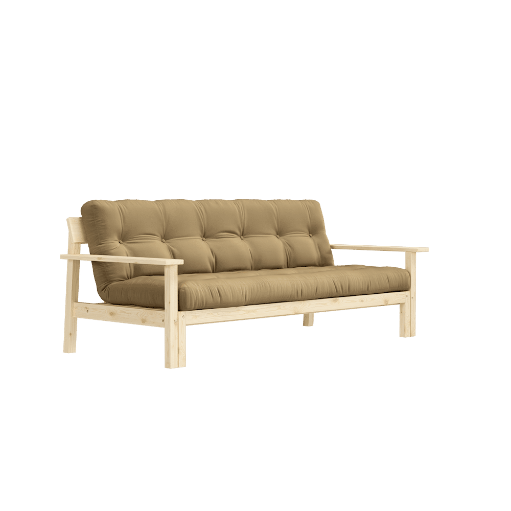 Designer UNWIND KLARE LACQUERED W. 5-Schicht GEMISCHTE MATRATZE WEIZEN BEIGE