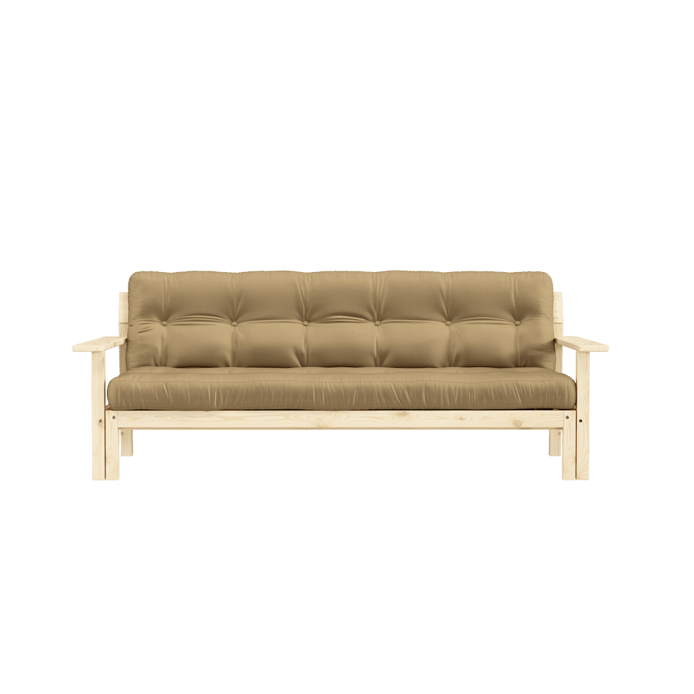 Designer UNWIND KLARE LACQUERED W. 5-Schicht GEMISCHTE MATRATZE WEIZEN BEIGE