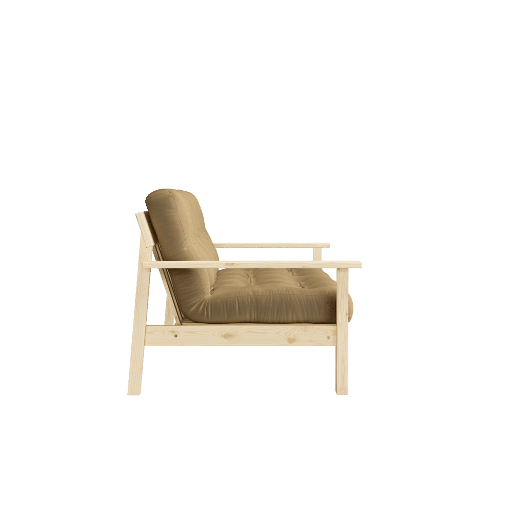 Designer UNWIND KLARE LACQUERED W. 5-Schicht GEMISCHTE MATRATZE WEIZEN BEIGE