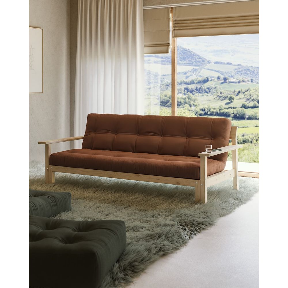 Designer UNWIND KLARE LACQUERED W. 5-Schicht GEMISCHTE MATRATZE WEIZEN BEIGE