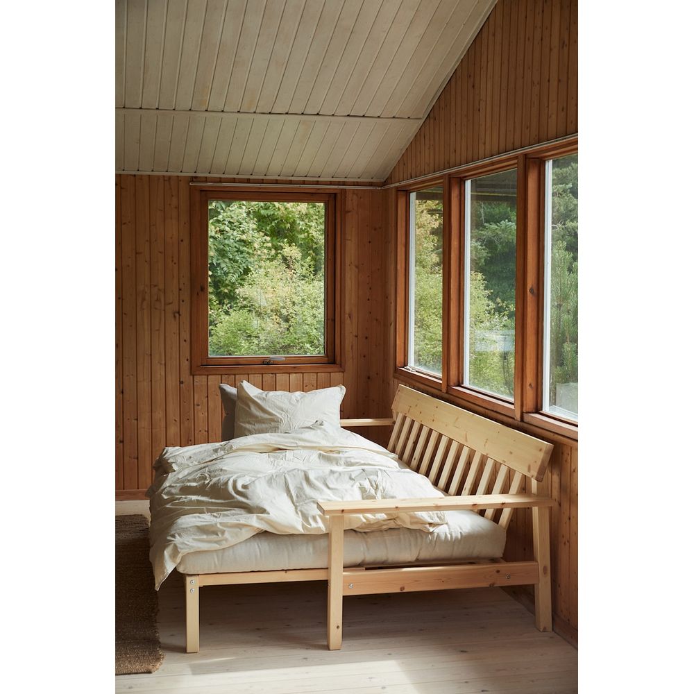 Designer UNWIND KLARE LACQUERED W. 5-Schicht GEMISCHTE MATRATZE WEIZEN BEIGE