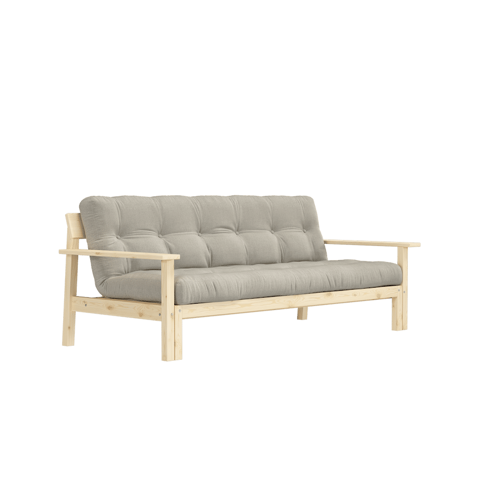 Diseñador UNWIND CLEAR LACQUERED W. COLCHÓN DE 5 CAPAS MEZCLADO LINO