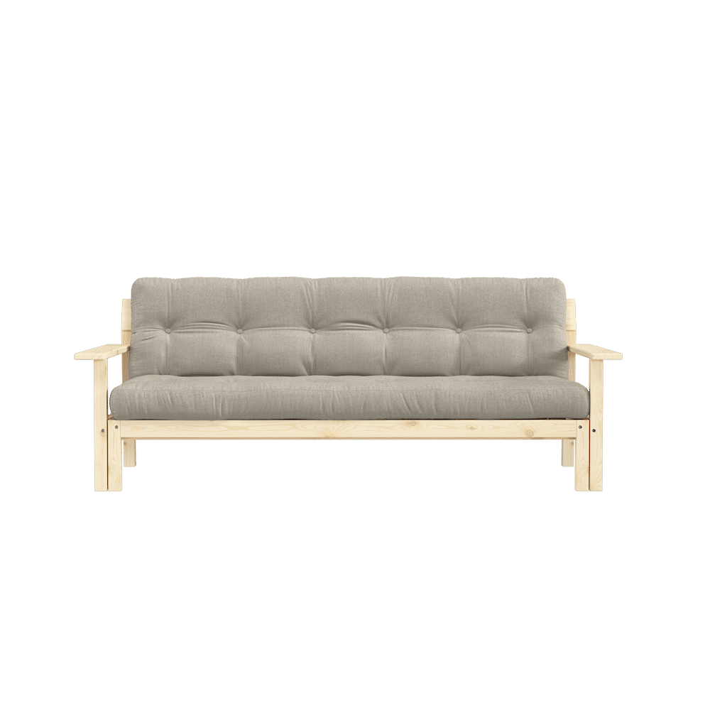 Diseñador UNWIND CLEAR LACQUERED W. COLCHÓN DE 5 CAPAS MEZCLADO LINO