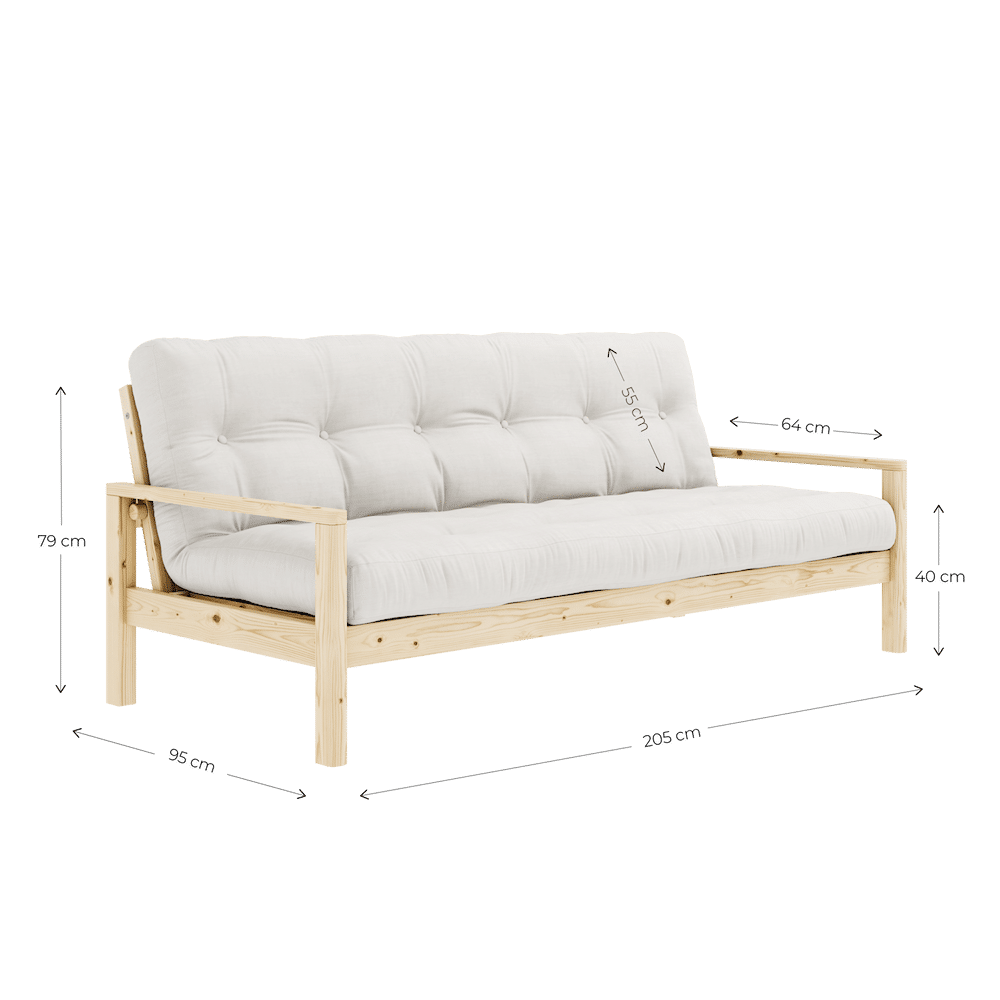 Designer BOUTON CLAIR LAQUÉ W. MATELAS MIXTE 5 COUCHES SORBET