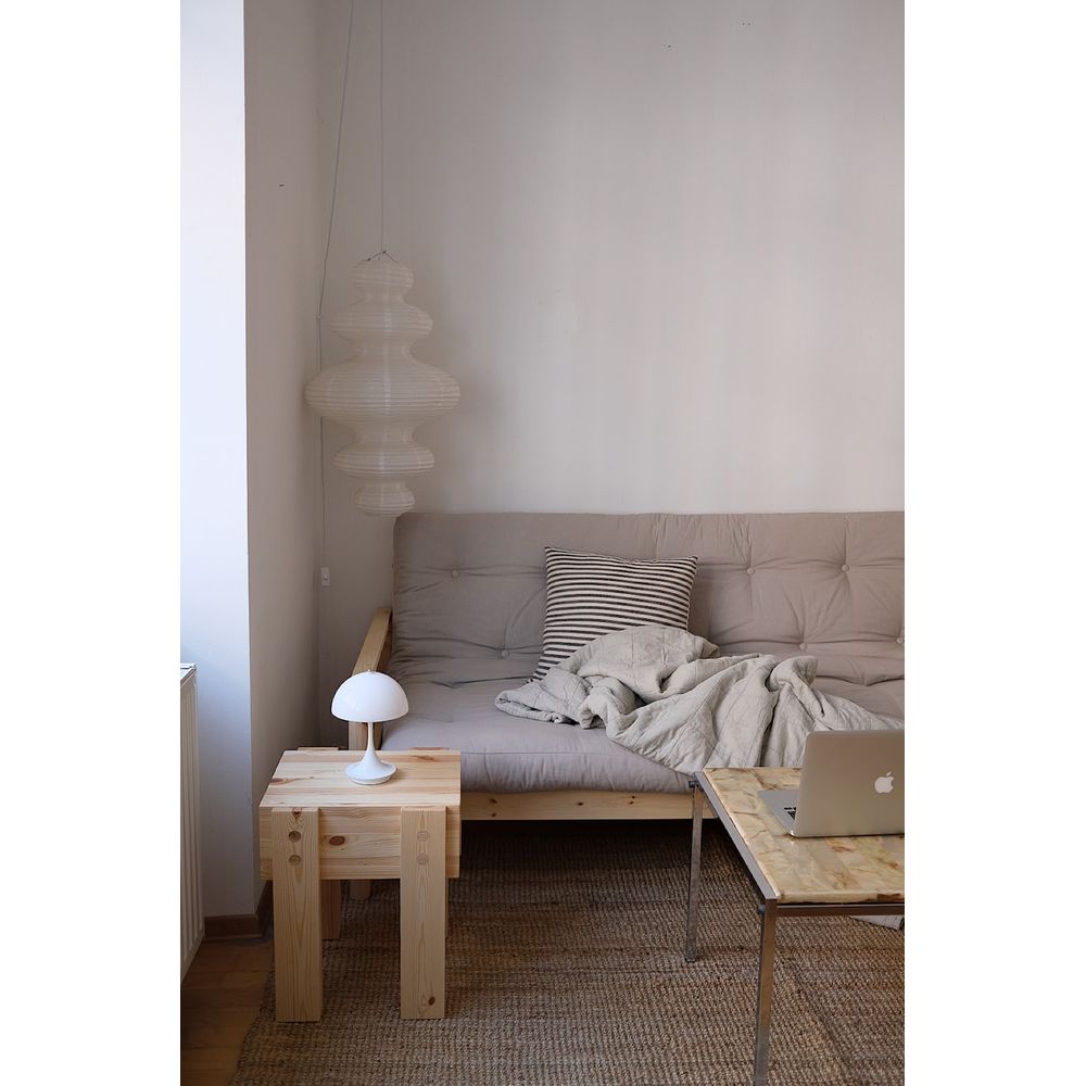 Designer BOUTON CLAIR LAQUÉ W. MATELAS MIXTE 5 COUCHES SORBET
