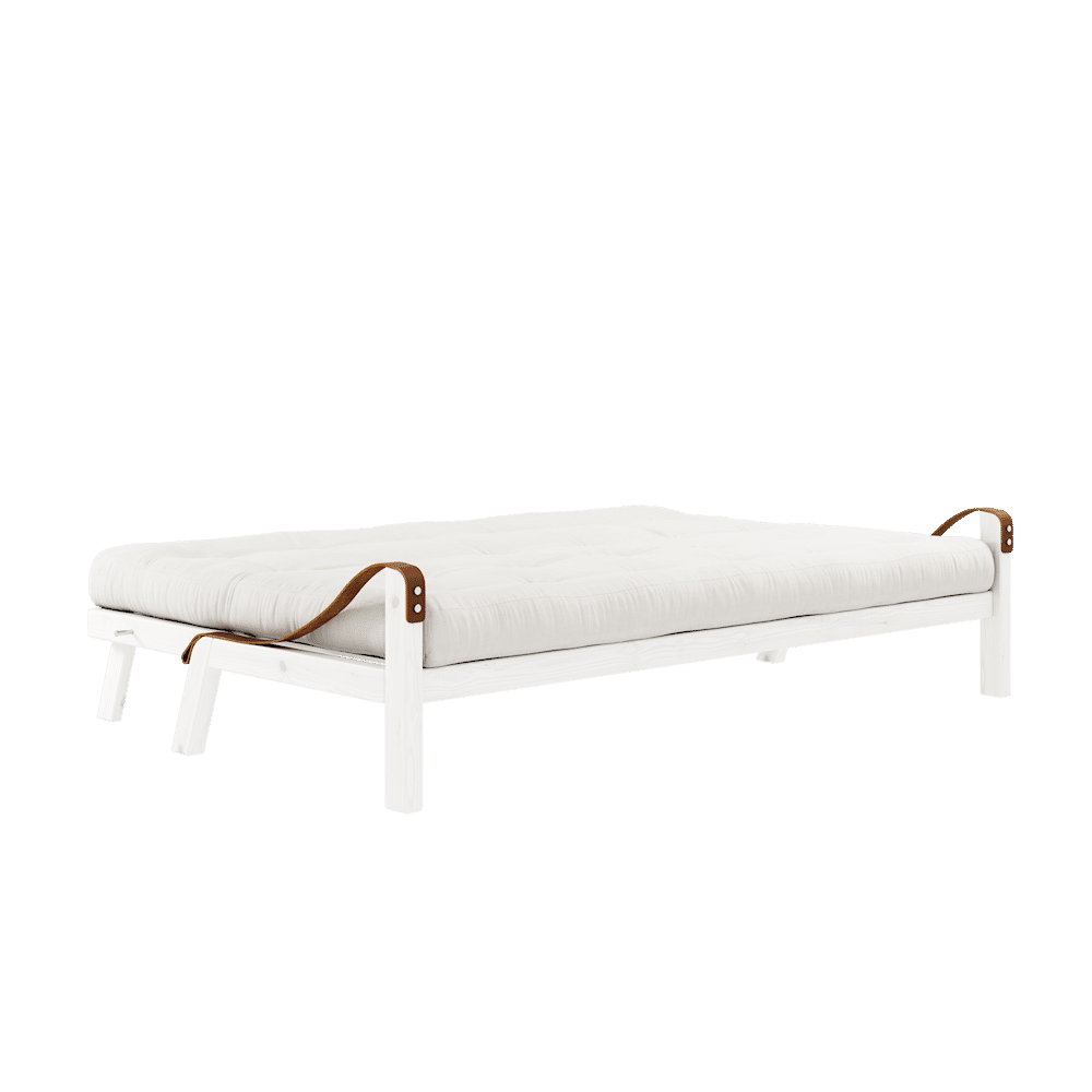 Karup Diseño POESÍA LACADO BLANCO W. COLCHÓN MIXTO 5 CAPAS NATURAL