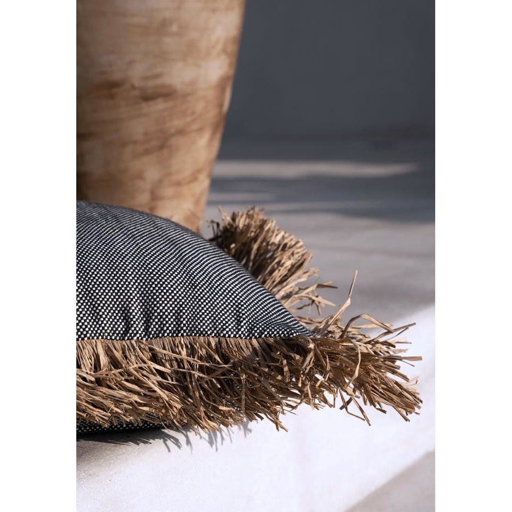 Bazar Bizar De Bonita Kissen bezug aus Baumwolle-Natur Black-40x40