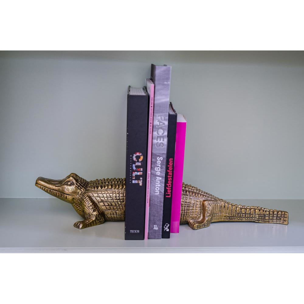 Bazar Bizar Das Krokodil buch steht-Messing