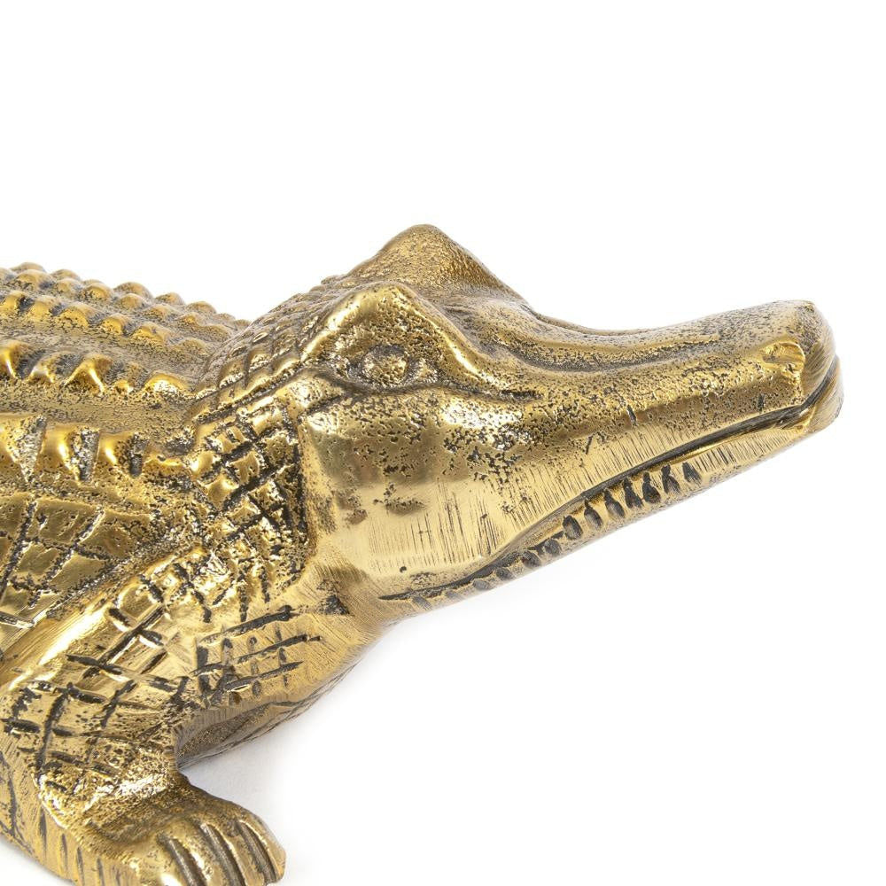 Bazar Bizar Das Krokodil buch steht-Messing