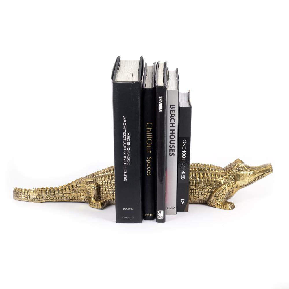 Bazar Bizar Das Krokodil buch steht-Messing