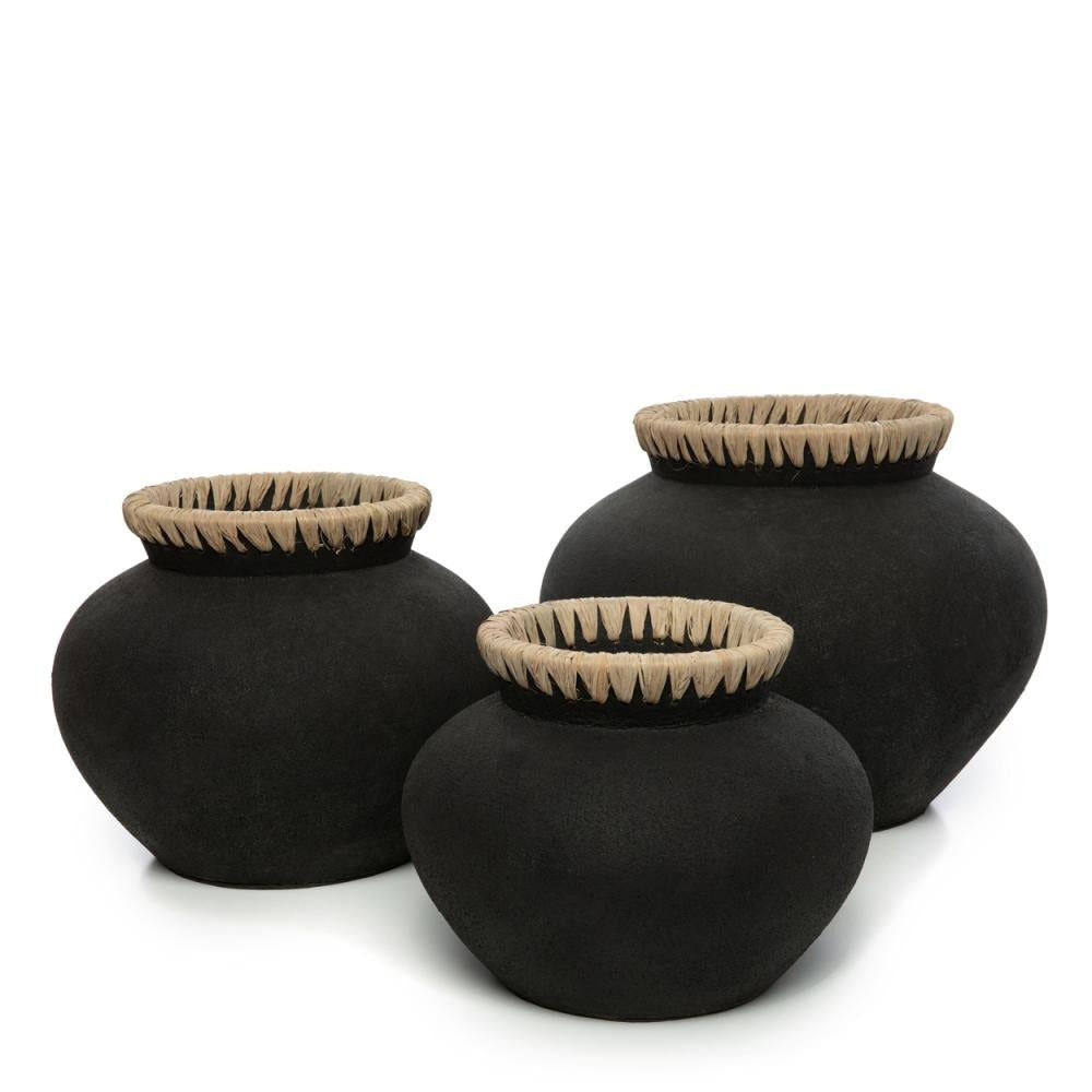 Bazar Bizar Le Vase Styly-Noir Naturel-M
