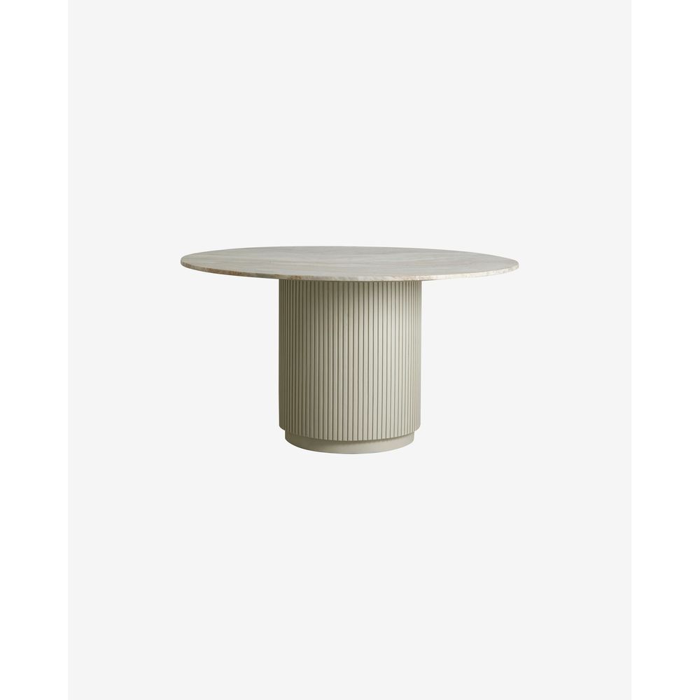 Nordal Mesa de comedor redonda A/S ERIE-tablero de mármol natural marfil