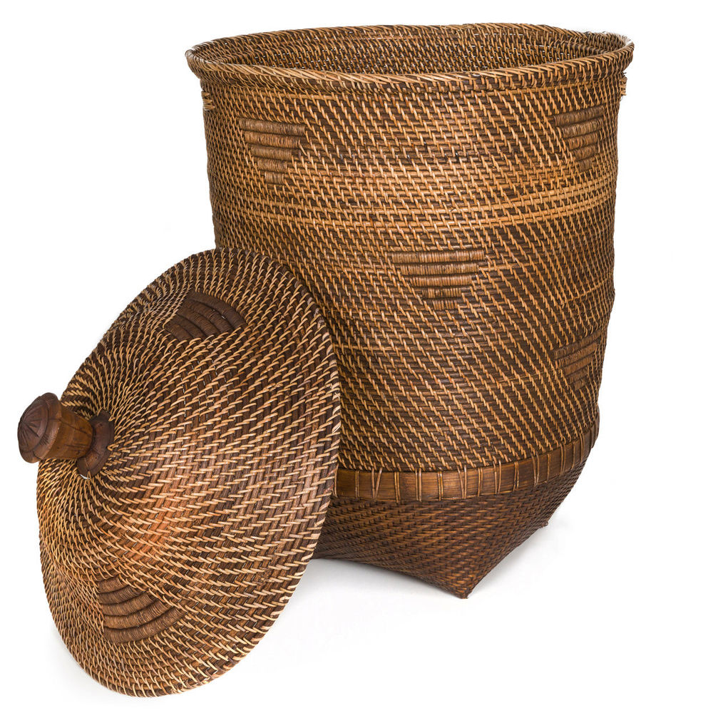 Bazar Bizarre Le Panier à Linge Colonial-Brun Naturel-XL