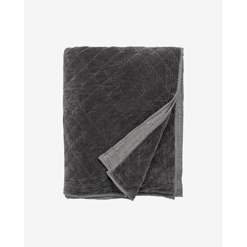 Nordal A/S Fluwelen dekbed, sprei, donkergrijs