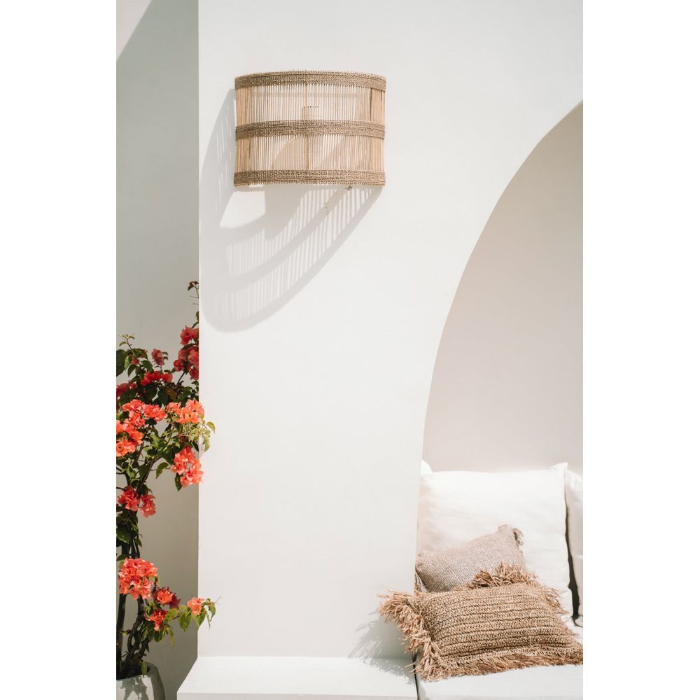 Bazar Bizarre The Rafia Pillow Cover-Natural-30x50