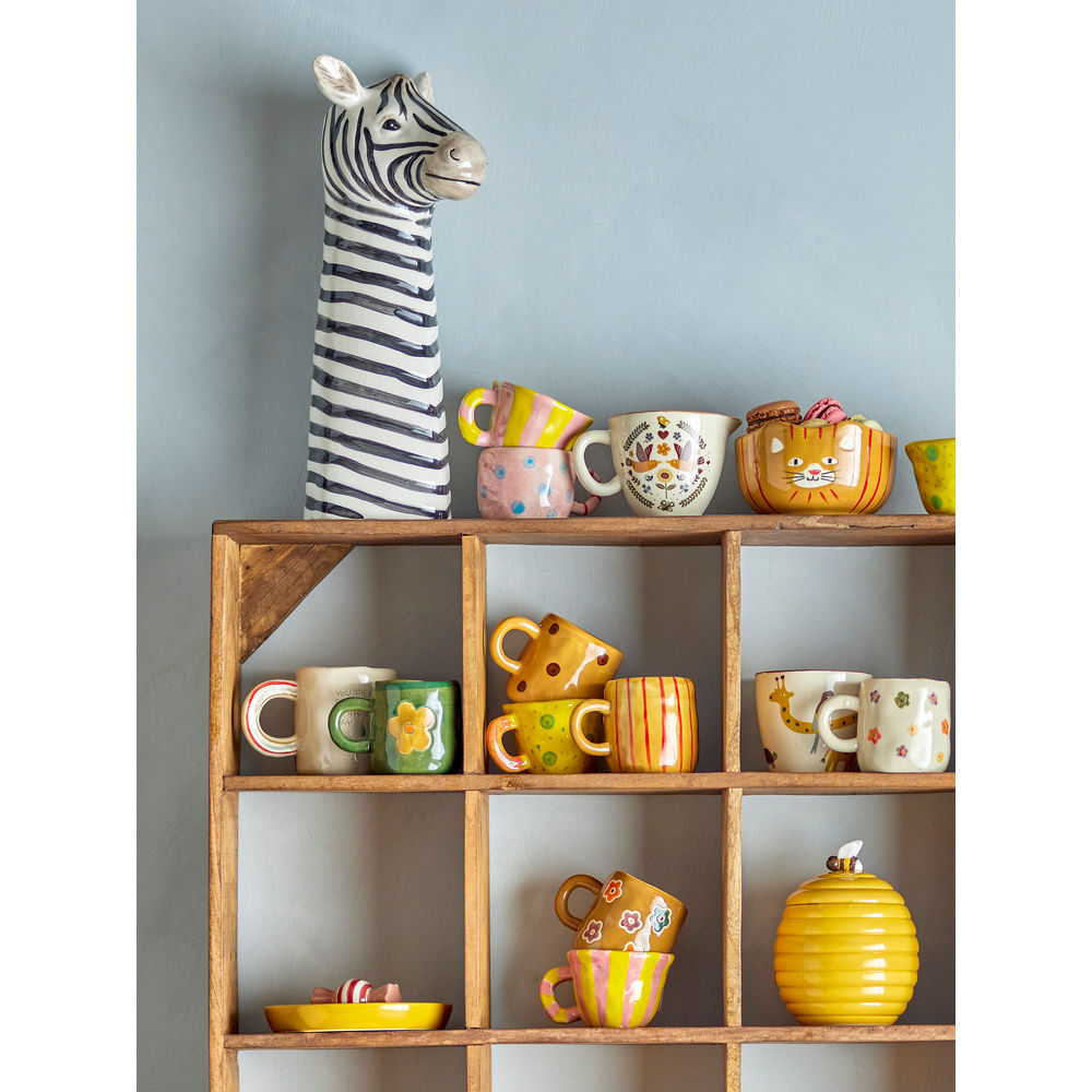 Bloomingville MINI Feodor Deco Vaas, Zwart, Keramiek