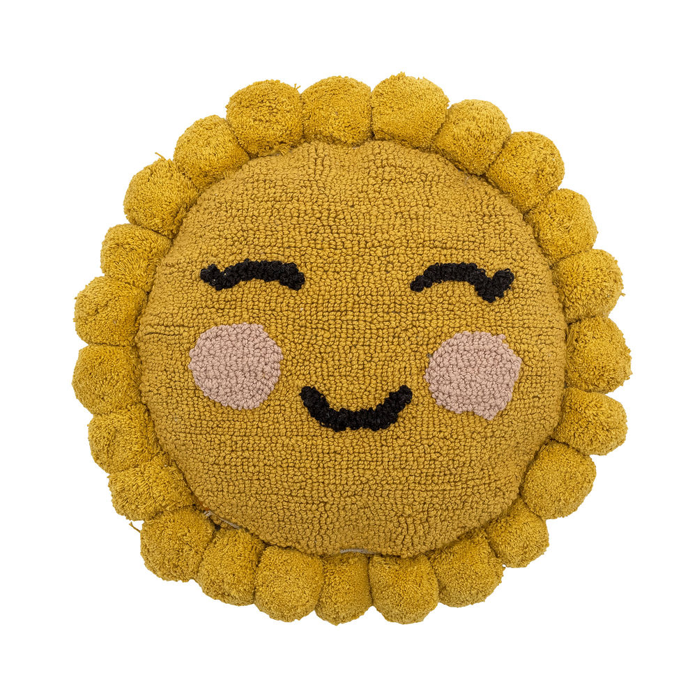 Bloomingville MINI Vigge almohada, amarillo, algodón