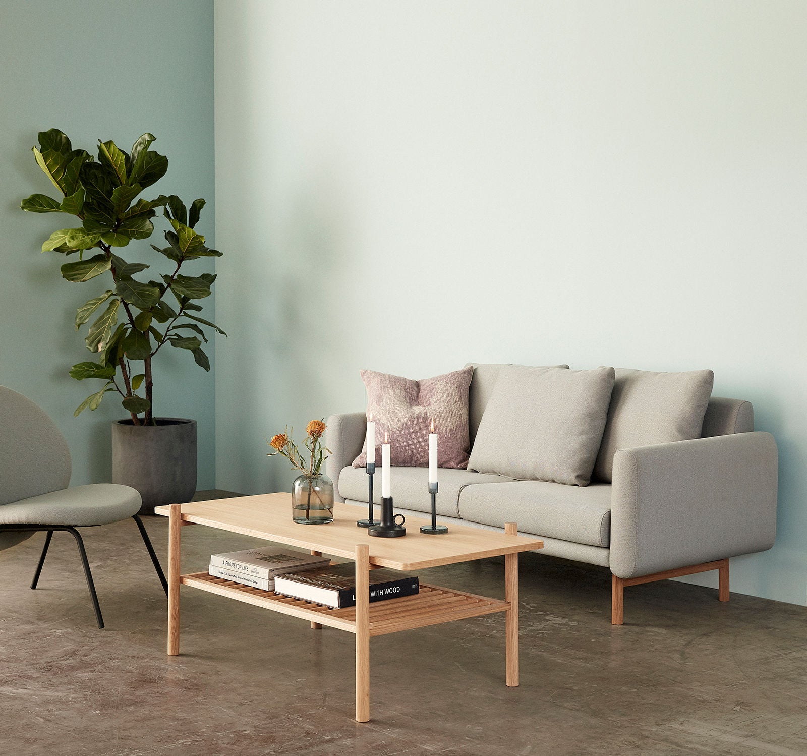 Hübsch Acorn Table Basse Carrée Naturel