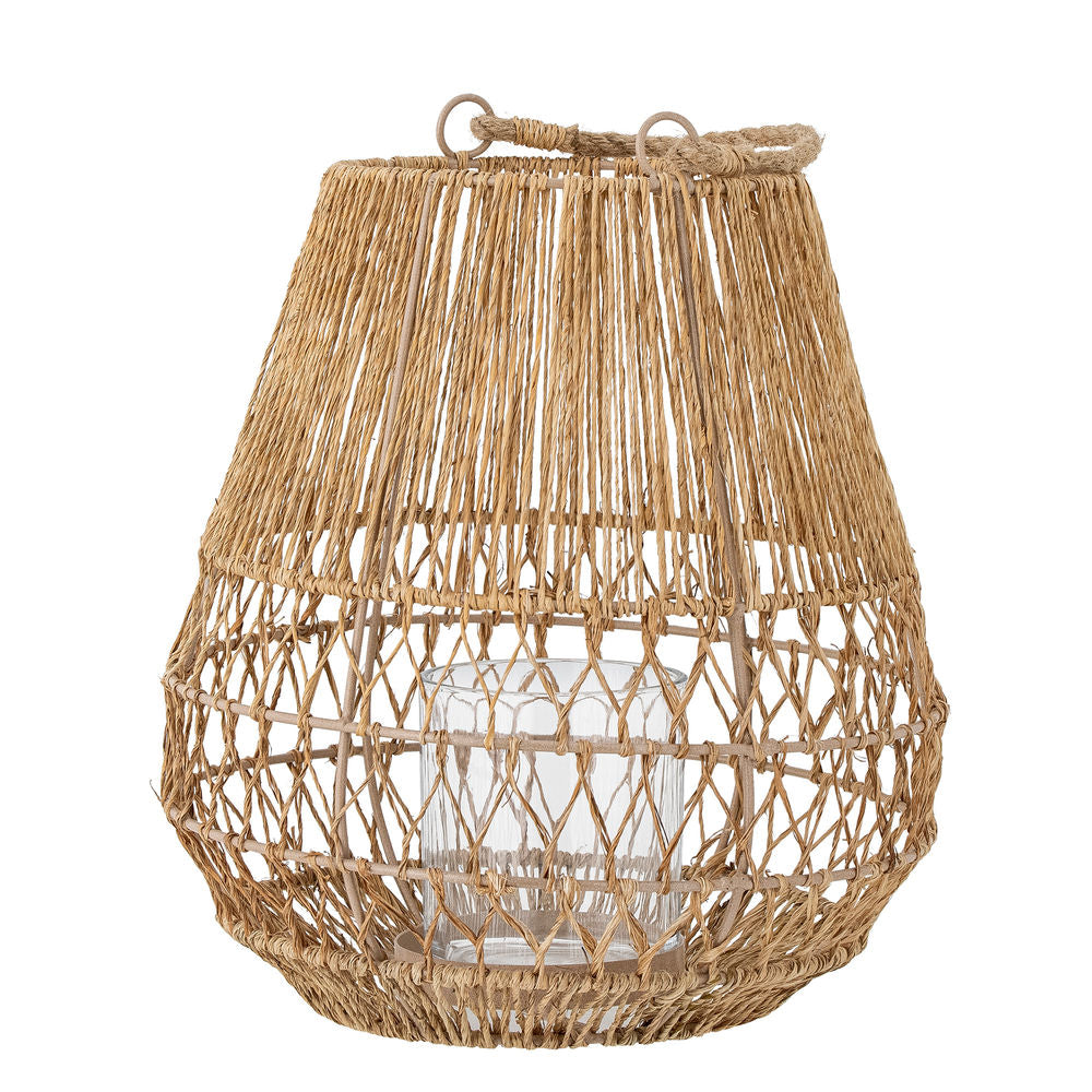 Bloomingville Lanterne Ramona avec/Verre, Nature, Jute