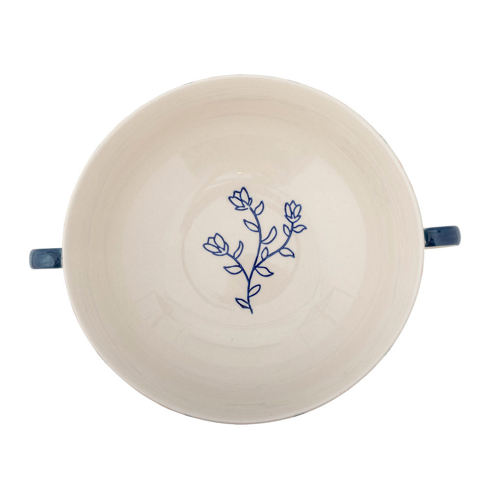 Kreative Kollektion Cyrus Fuß waage, Blau, Steinzeug