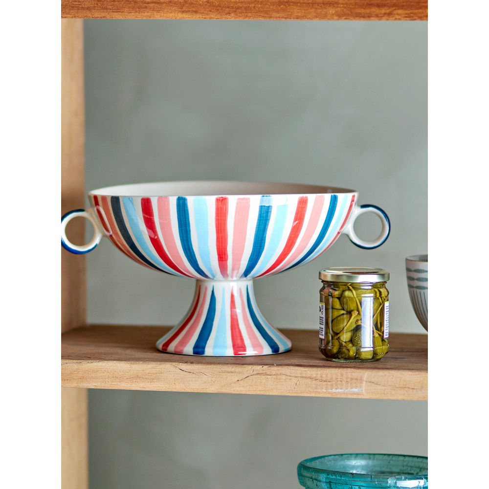 Kreative Kollektion Cyrus Fuß waage, Blau, Steinzeug