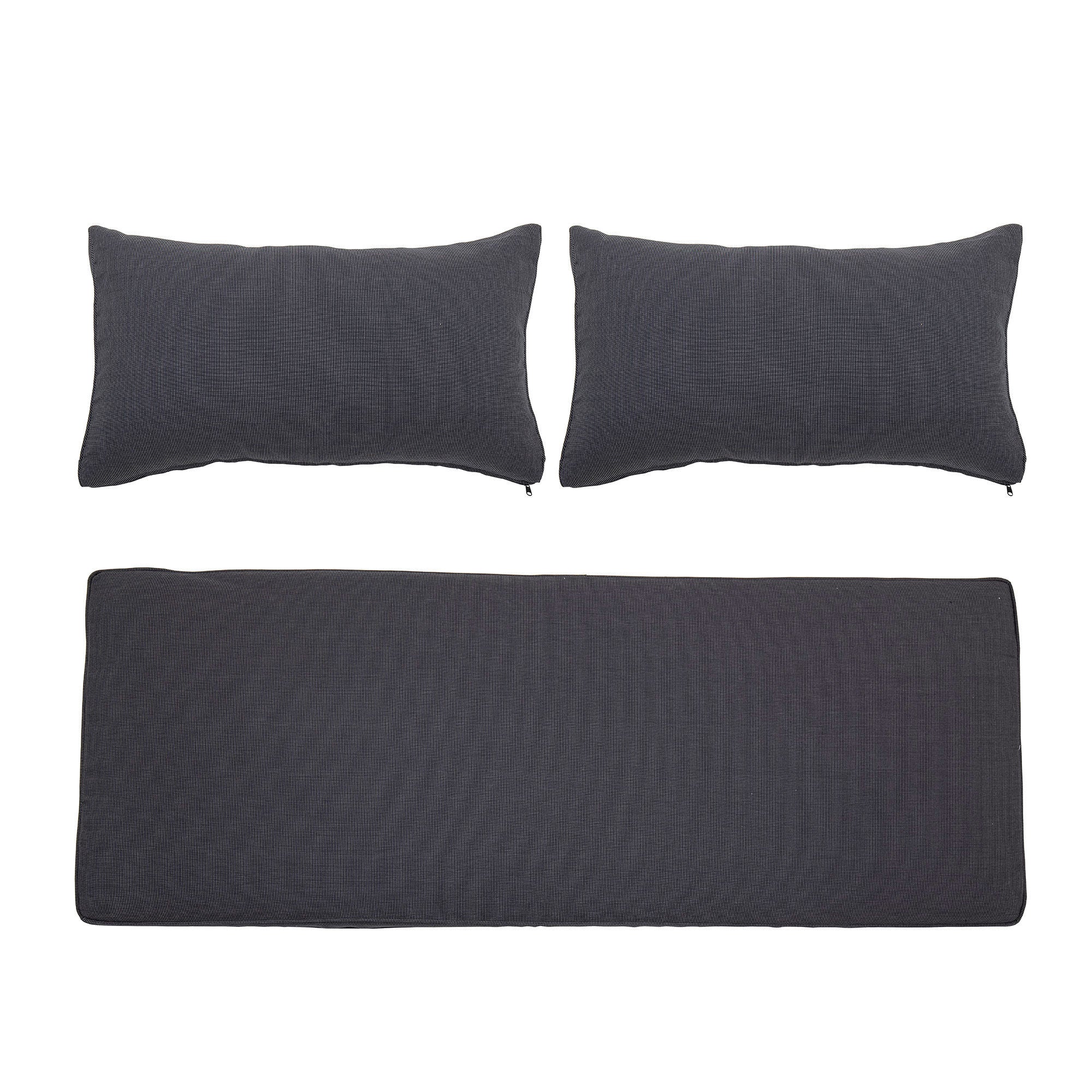Bloomingville Mundo Housse de coussin (Sans remplissage), Gris, Polyester