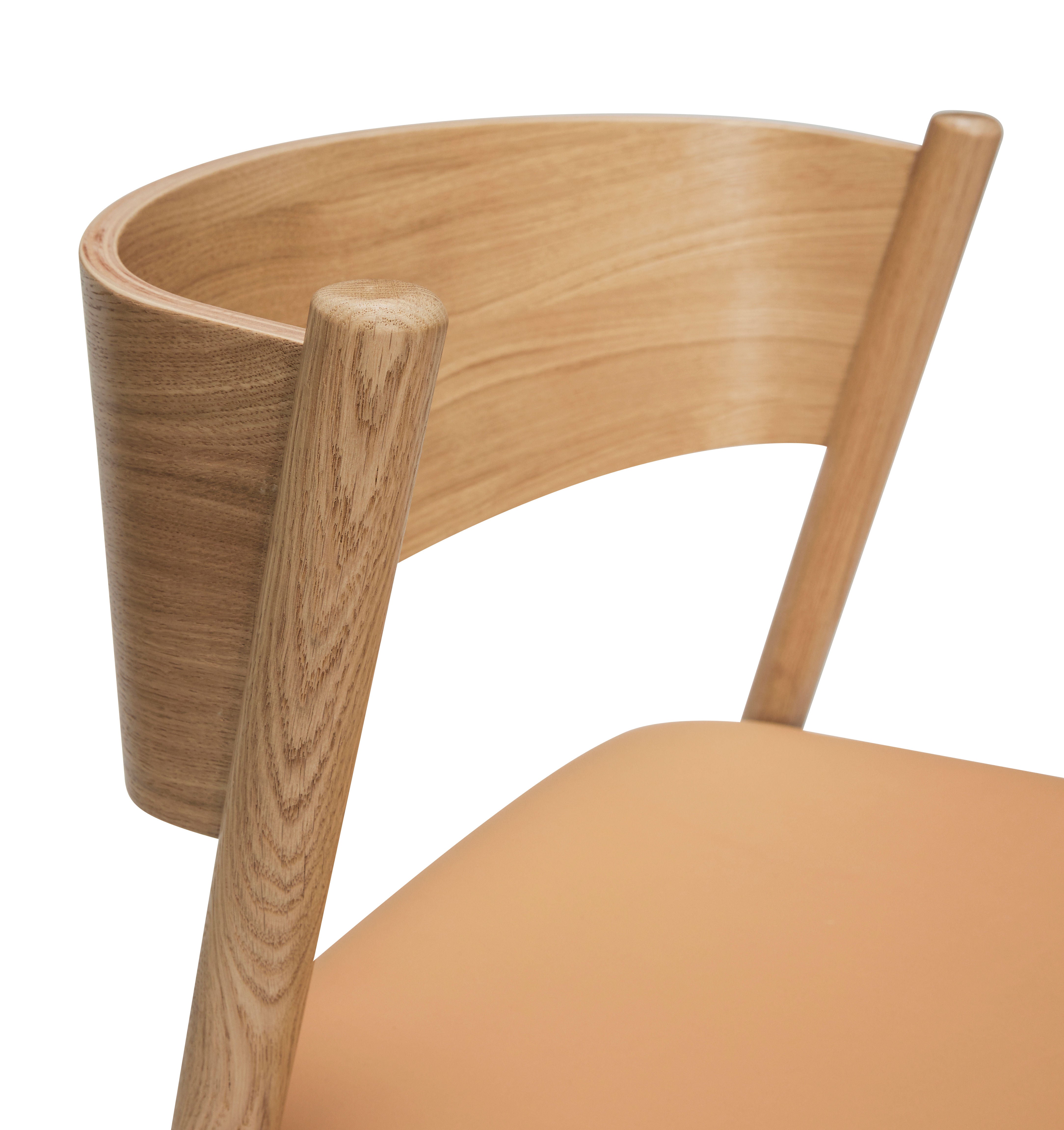 Hübsch Oblique Chaise de Salle à Manger Assis Naturel