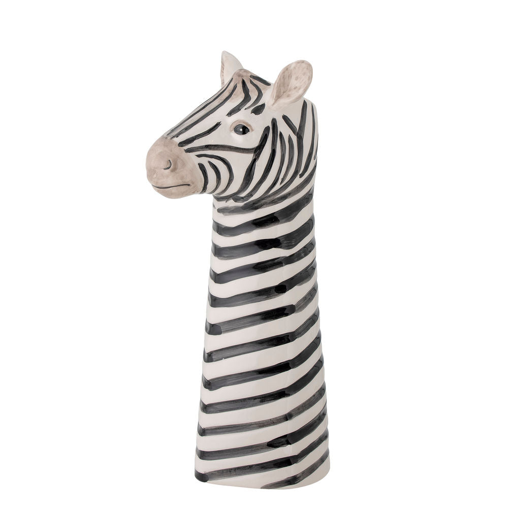 Bloomingville MINI Feodor Deco Vaas, Zwart, Keramiek